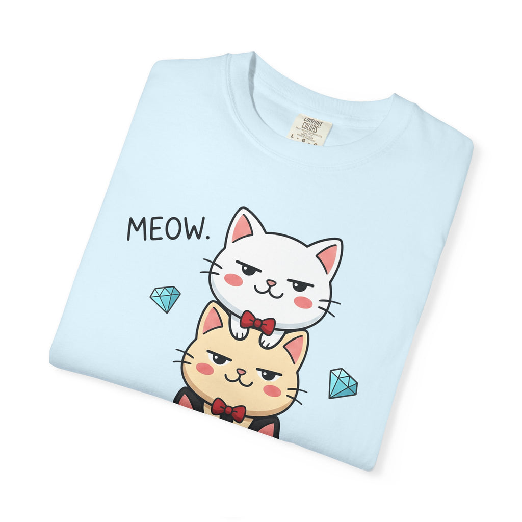 Stacked Kittens Shirt Cat Fauna Gift Women Adorable Tee Kittens T-Shirt Cat Fan Feline Tshirt Wildlife Graphic Illustration Crystals Tshirt