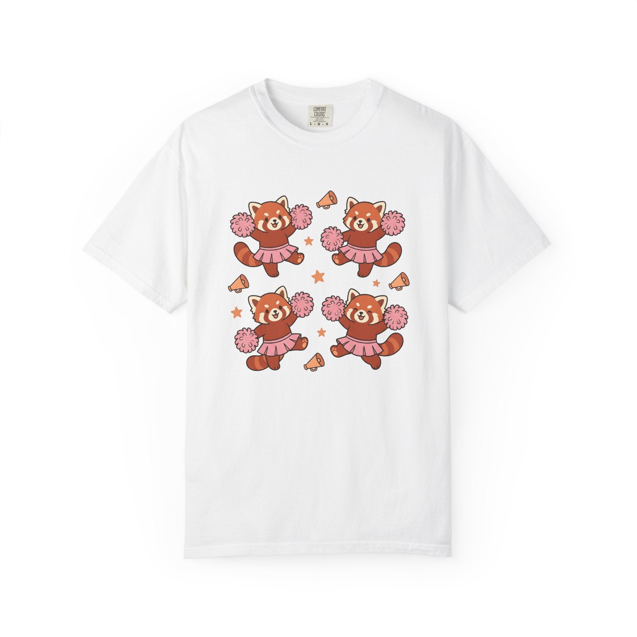Red Panda Cheerleader Costume Shirt Sports Fauna Gift Women Playful Tee Red Panda T-Shirt Athlete Fan Cute Tshirt Wildlife Graphic Storybook