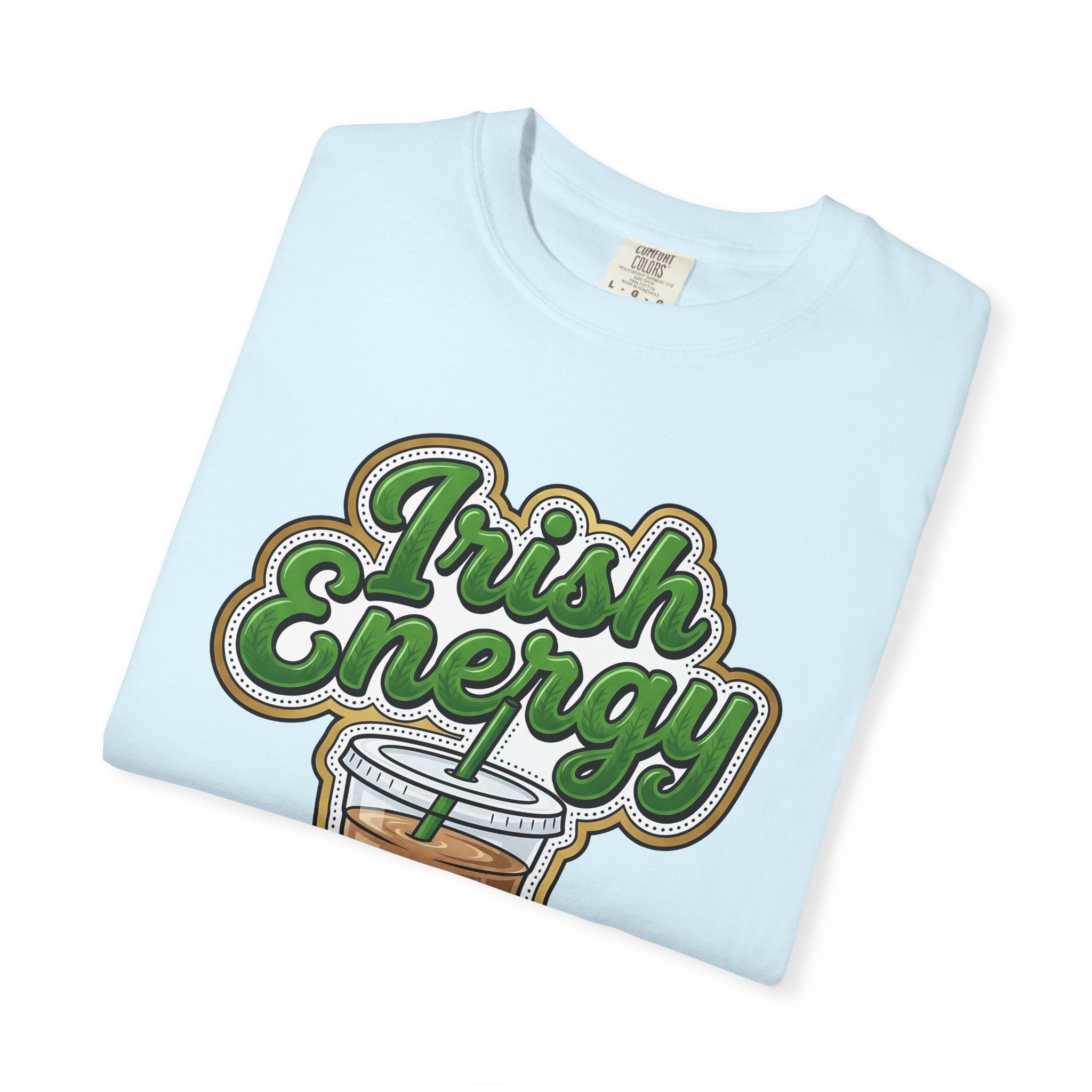 Iced Latte Glass Shirt St Patrick's Day Mocha Gift Women Comic Tee Coffee Cup T-Shirt Irish Fan Cartoon Tshirt Mocha Design Classic Shamrock