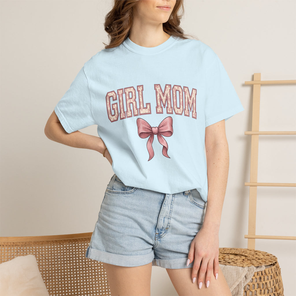 Rosy Bow Shirt Mom Relatives Gift Women Nostalgic Tee Ribbon T-Shirt Motherhood Fan Vintage Tshirt Family Graphic Classic Blossom Motif