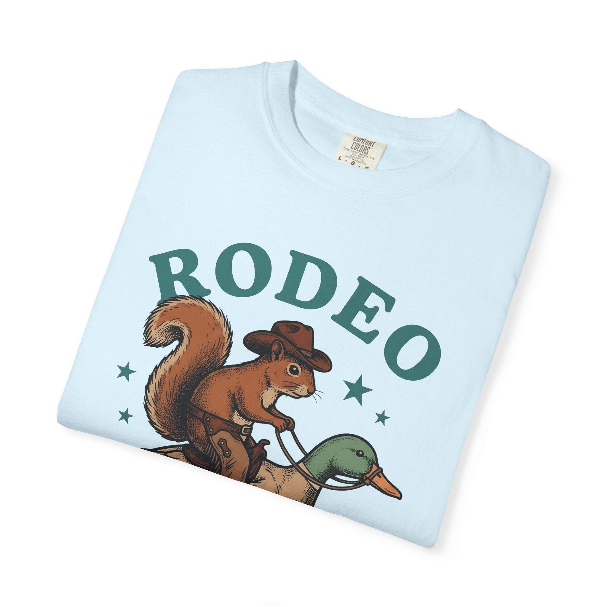 Squirrel Cowboy Shirt Animal Cowboy Gift Women Retro Tee Rodent T-Shirt Wildlife Fan Vintage Tshirt Rodeo Graphic Sketch Duck Tshirt