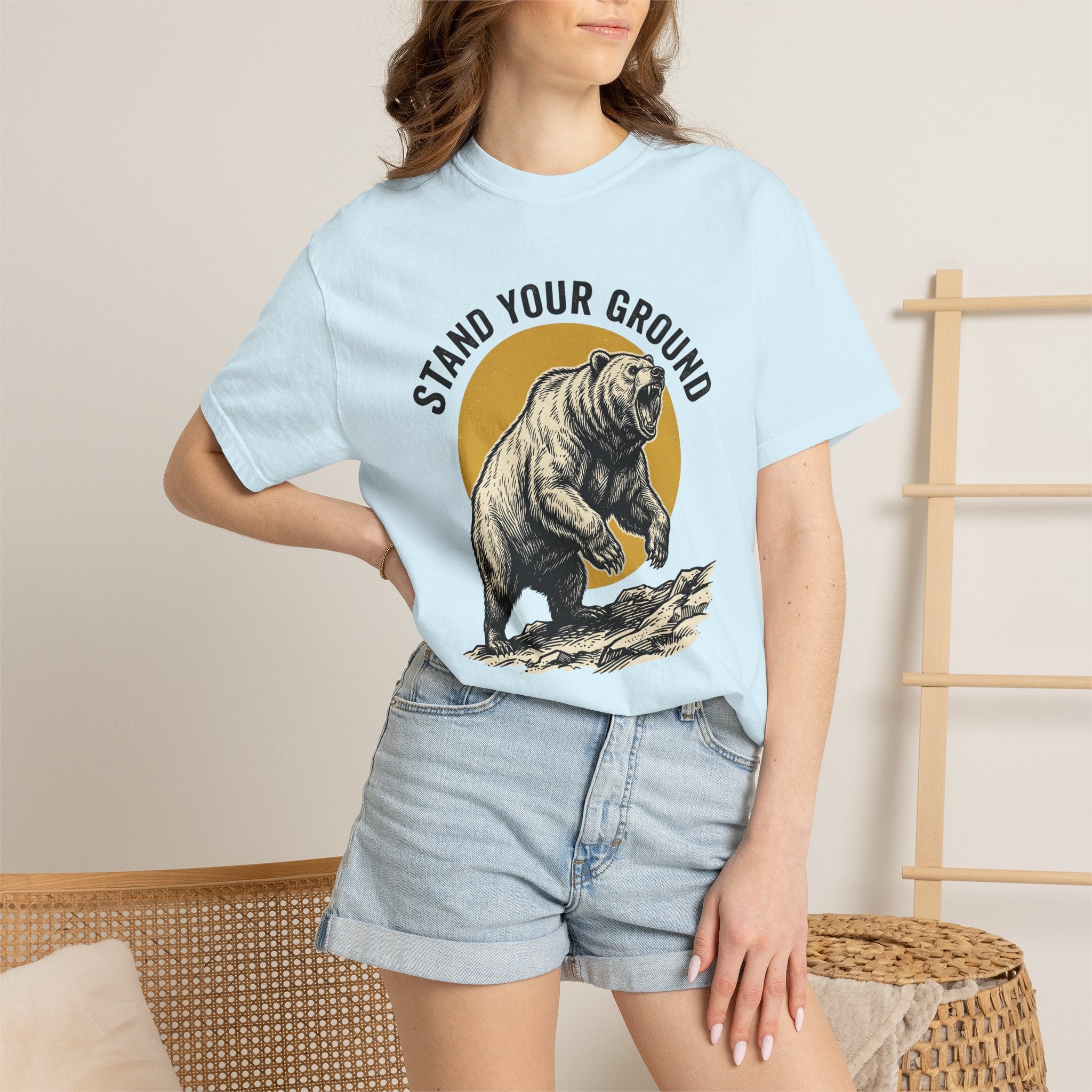 Bear Shirt Bear Forest Gift Women Retro Tee Grizzly T-Shirt Bear Fan Ursine Tshirt Woods Graphic Sketch Hill Tshirt