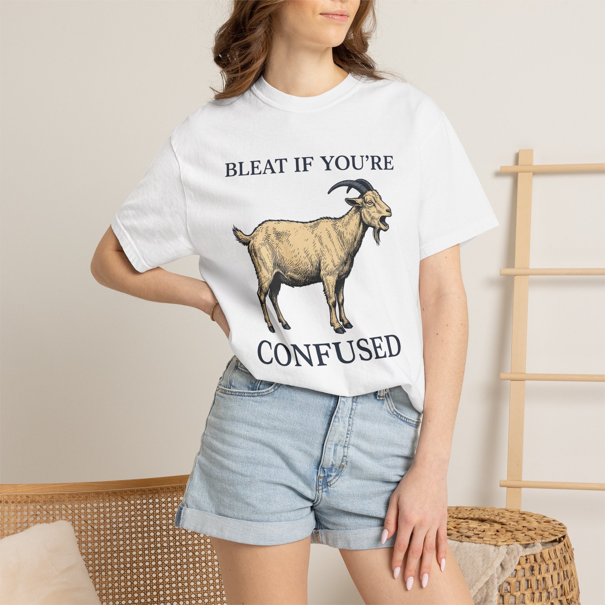 Goat Drawing Shirt Funny Wildlife Gift Women Classic Tee Kid T-Shirt Humor Fan Vintage Tshirt Animal Graphic Doodle Twisted Horns Tshirt