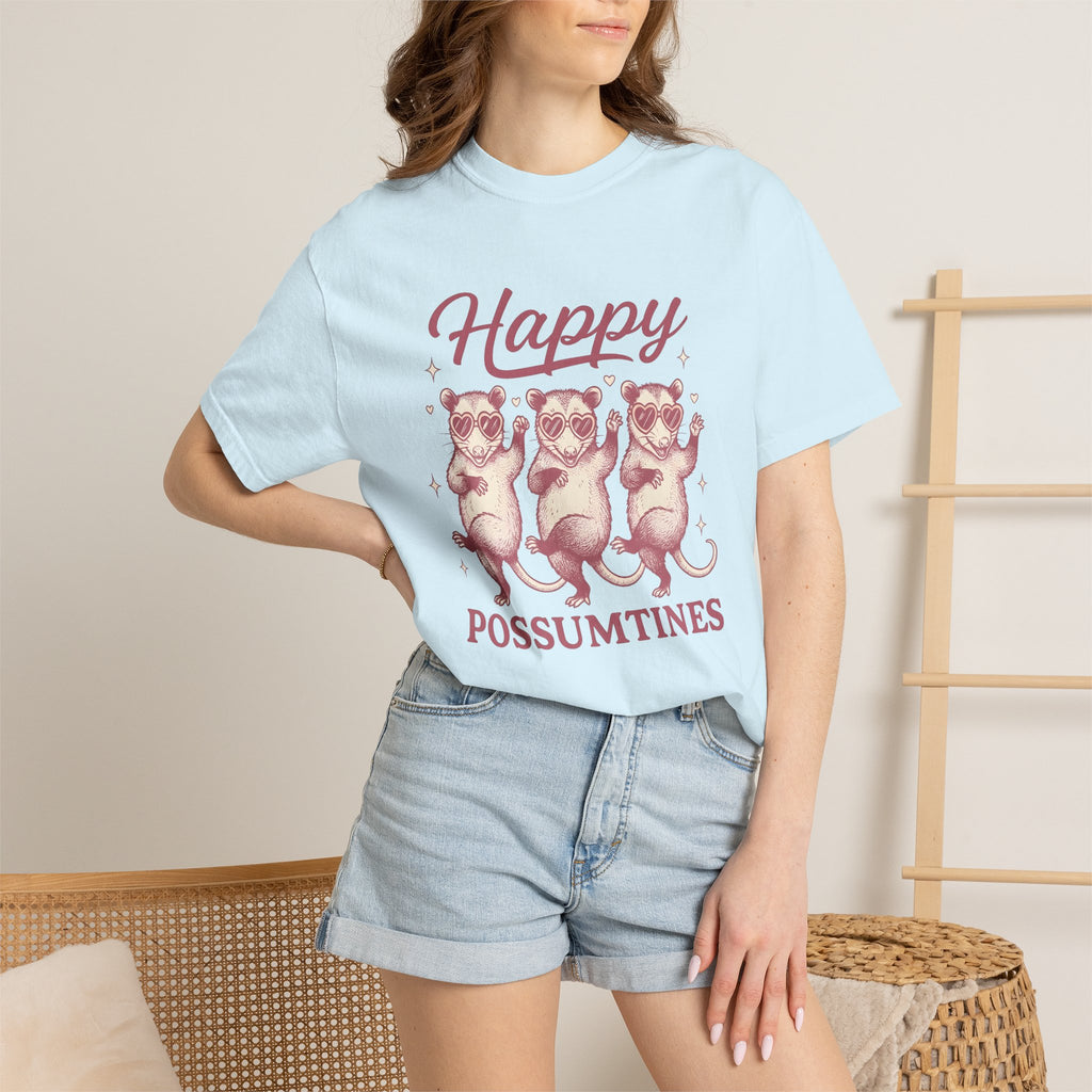 Opossum Group Shirt Valentine Wildlife Gift Women Sketch Tee Possum T-Shirt Valentine Fan Drawing Graphic Retro Love Glasses Tshirt