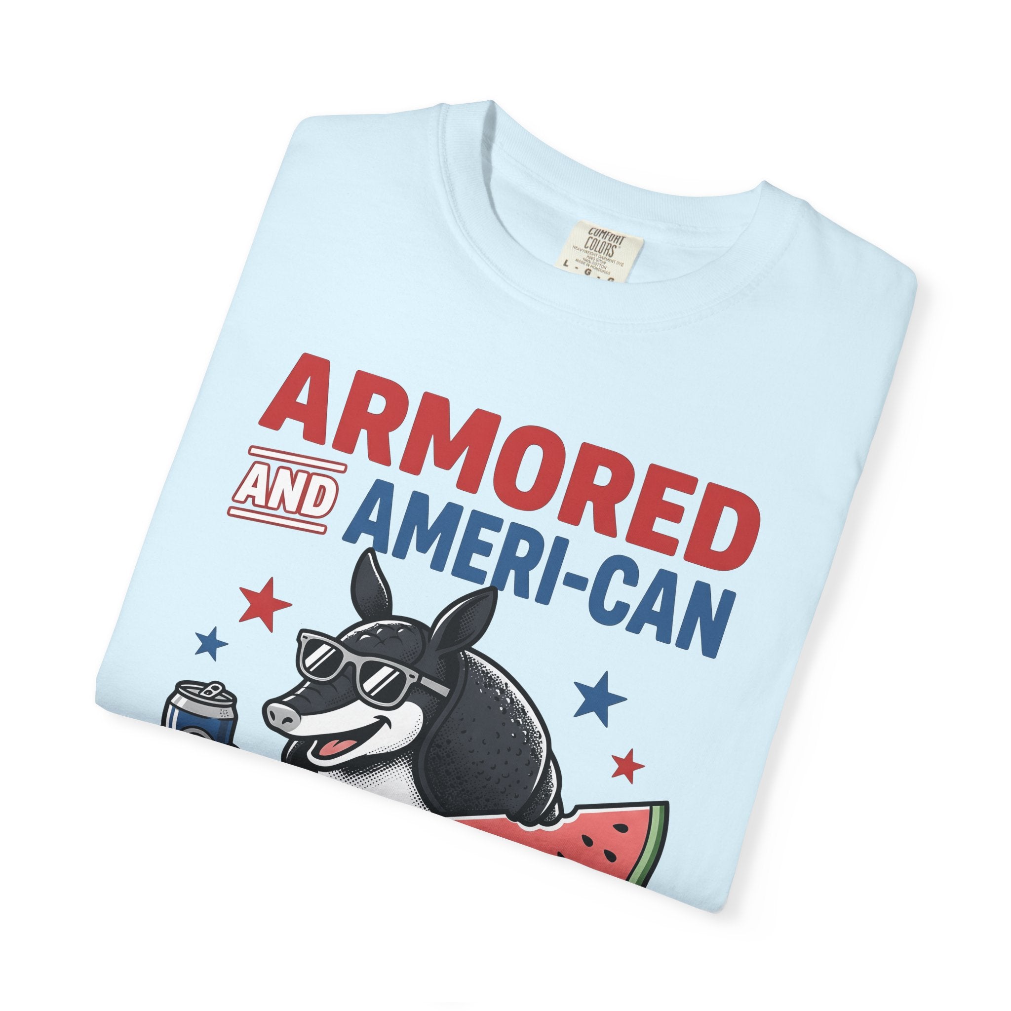 Armadillo Clipart Shirt 4th Of July Freedom Gift Women Hand Drawn Tee Dillo T-Shirt Patriot Fan Handdrawn Tshirt Liberty Graphic Classic