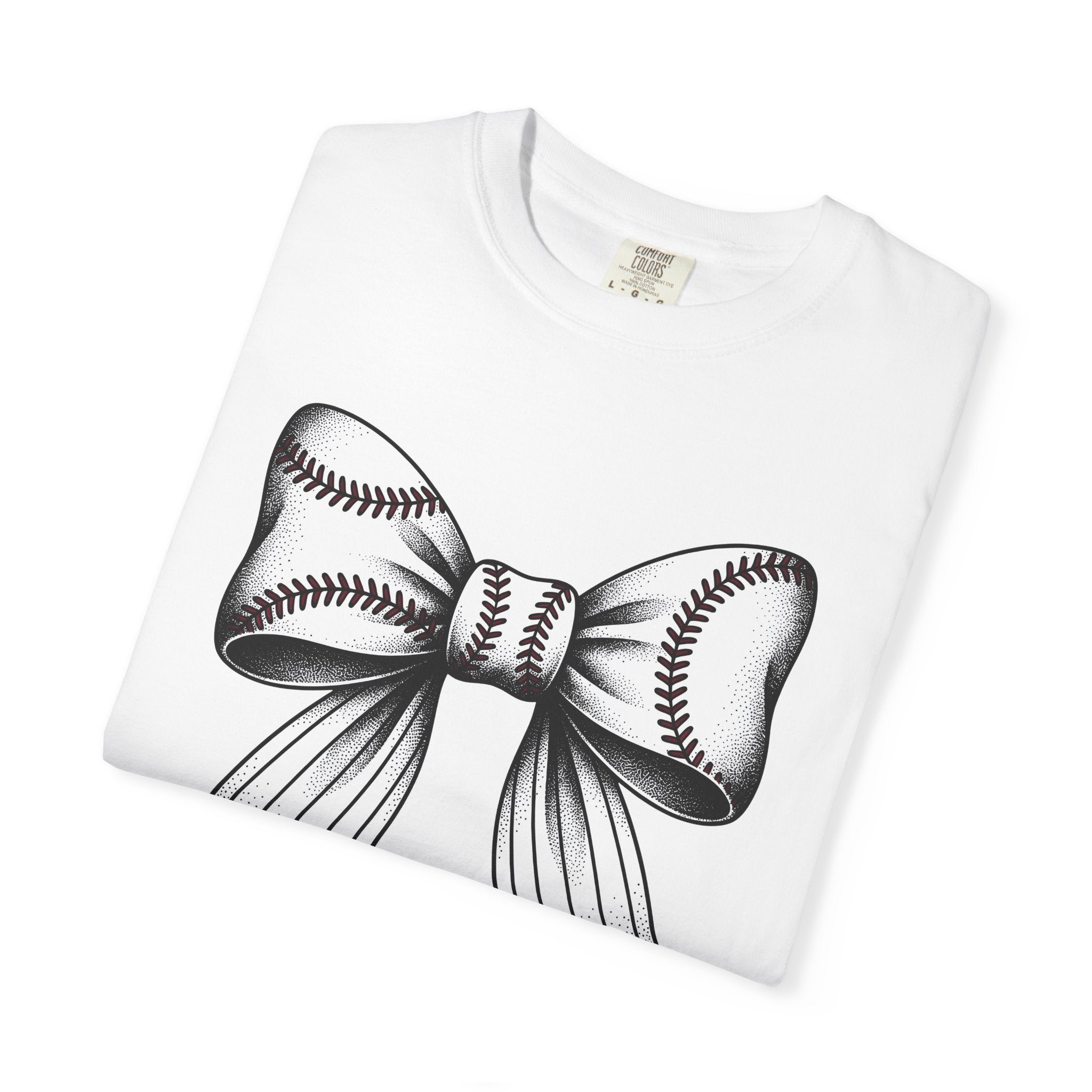 Baseball Bow Clip Shirt Moms Games Gift Women Old School Tattoo Tee Hair Clips T-Shirt Mother Fan Tattooed Tshirt Sports Graphic Hand Drawn