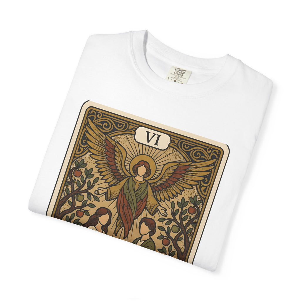 Oracle Card Shirt Boho Chic Mysticism Gift Women Retro Tee Tarot Card T-Shirt Bohemian Fan Vintage Tshirt Spiritual Graphic Hippie Cherub