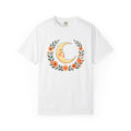 Crescent Moon Shirt Boho Chic Astrology Gift Women Hippie Tee Lunar T-Shirt Bohemian Fan Psychedelic Tshirt Zodiac Graphic Retro Flower