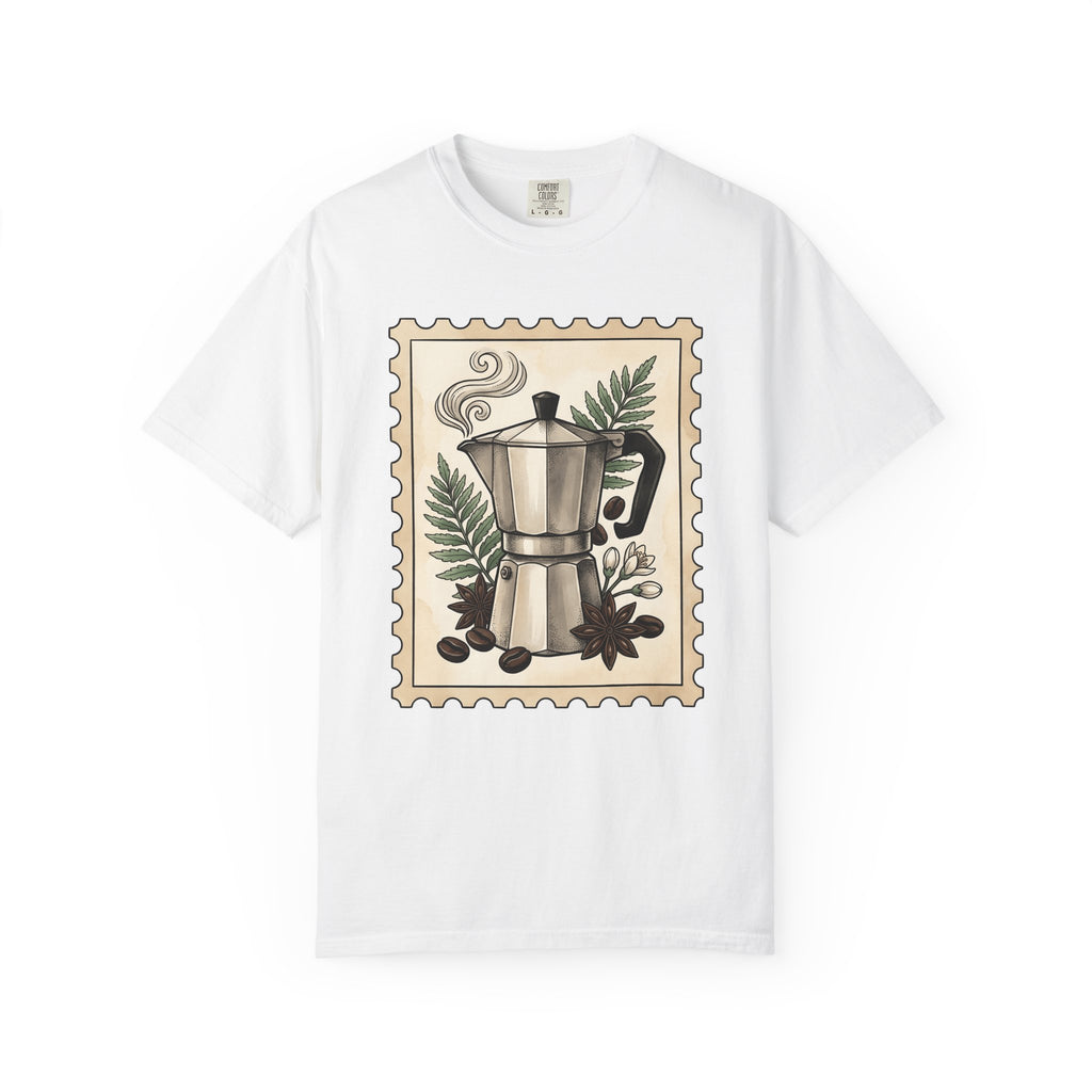 Coffee Brewer Shirt Coffee Cuisine Gift Women Sketch Tee Coffee Maker T-Shirt Coffee Fan Coffee Art Tshirt Food Graphic Garden Roasted