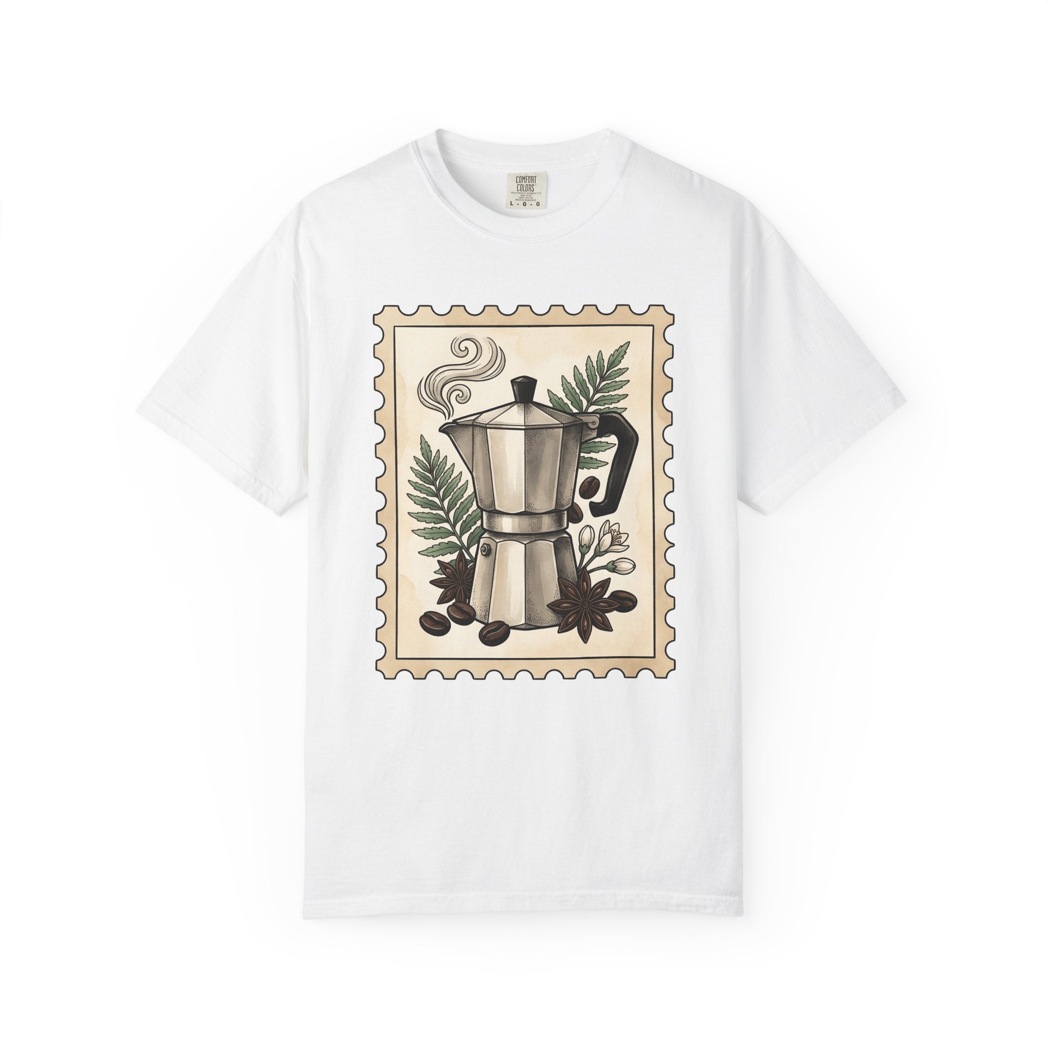 Coffee Brewer Shirt Coffee Cuisine Gift Women Sketch Tee Coffee Maker T-Shirt Coffee Fan Coffee Art Tshirt Food Graphic Garden Roasted