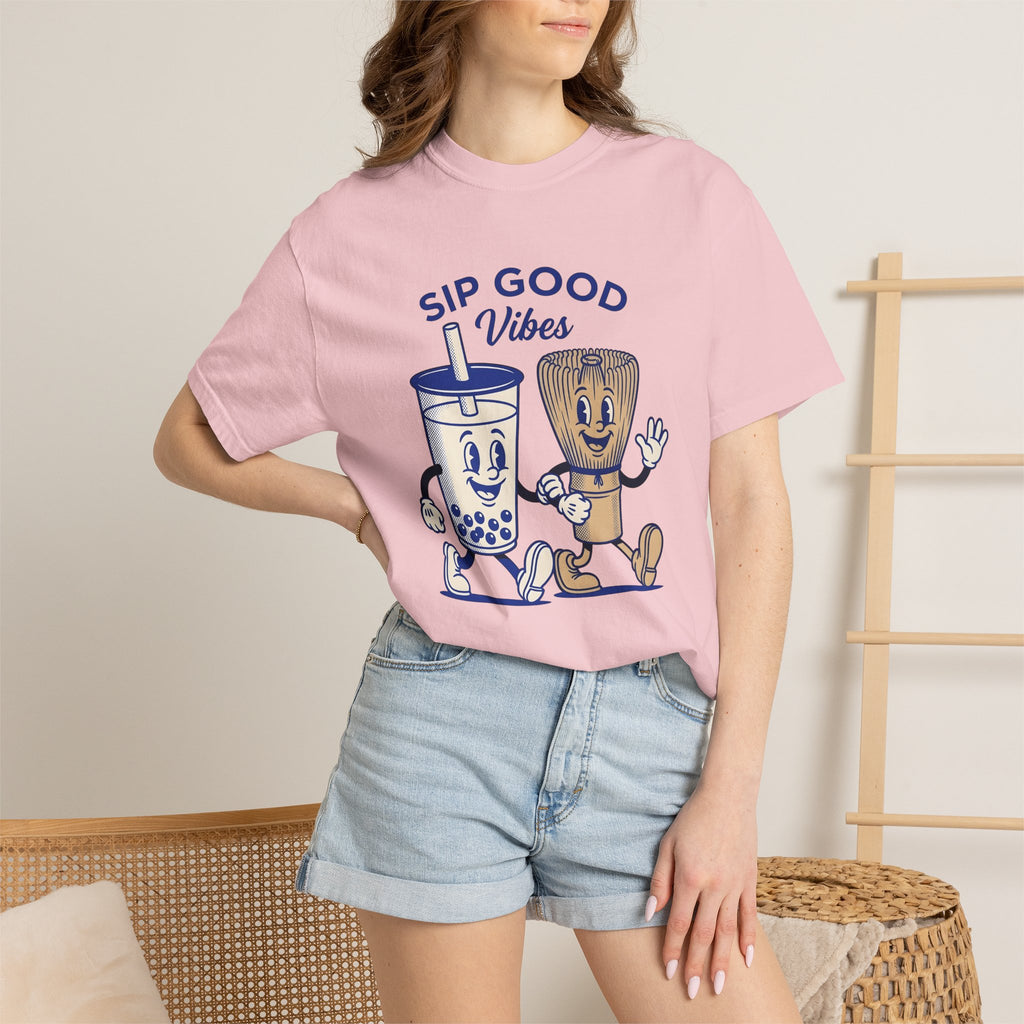 Bubble Tea Graphic Shirt Coffee Kawaii Gift Women Cartoon Tee Boba Tea T-Shirt Coffee Fan Comic Tshirt Cute Illustration Kawaii Design Retro