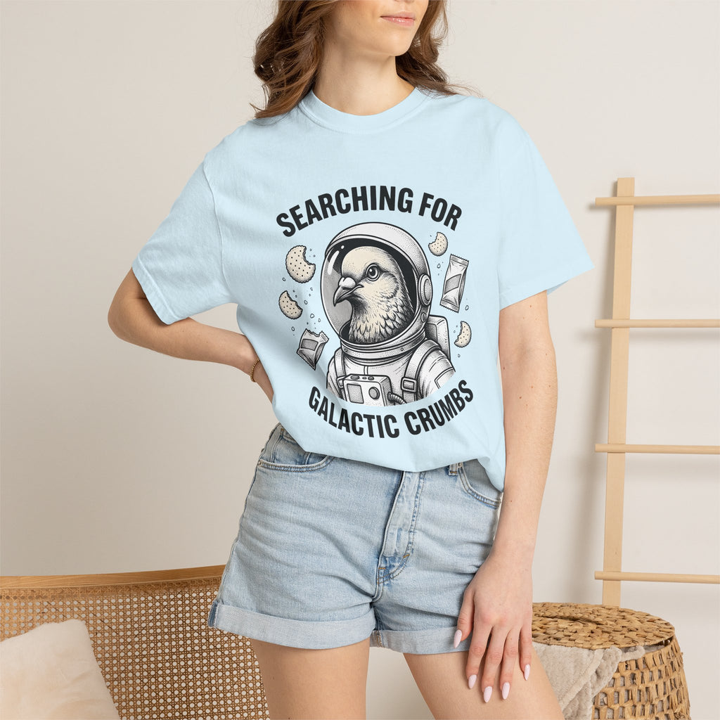 Space Bird Shirt Funny Pet Gift Women Cartoon Tee Bird T-Shirt Humor Fan Comic Tshirt Animal Graphic Retro Biscuit Tshirt