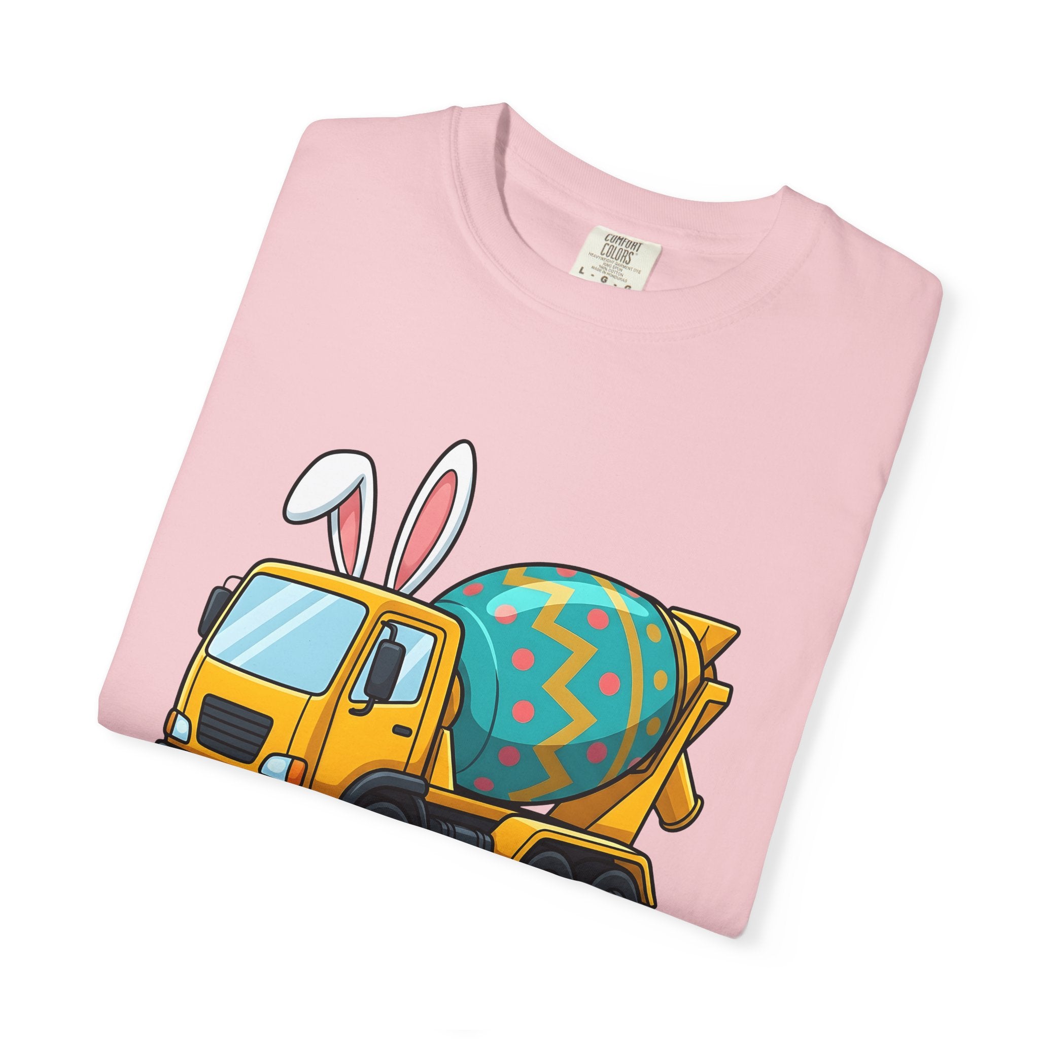 Cement Truck Shirt Easter Construction Gift Women Cartoon Tee Concrete Mixer T-Shirt Easter Fan Comic Tshirt Building Graphic Whimsical