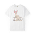 Kangaroo Ribbon Shirt Cute Wildlife Gift Women Sketch Tee Roo T-Shirt Adorable Fan Drawing Tshirt Line Art Flower Tshirt