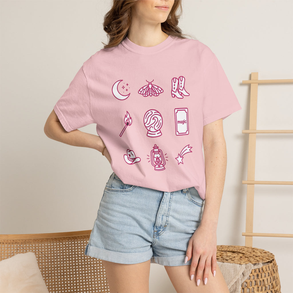 Cowboy Symbols Shirt Cowgirl Spirituality Gift Women Rustic Tee Rodeo T-Shirt Cowboy Fan Western Tshirt Mystical Graphic Simple Western