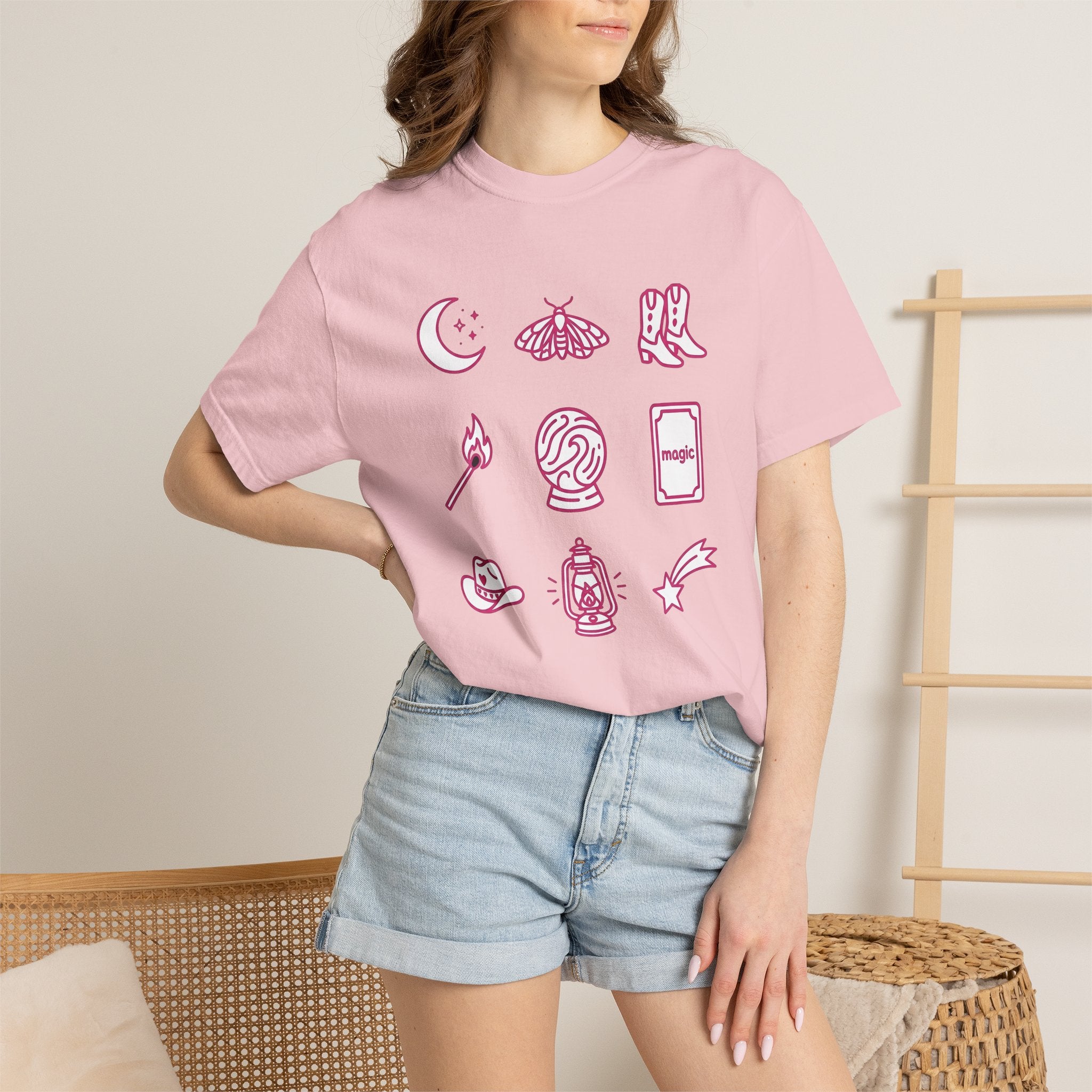Cowboy Symbols Shirt Cowgirl Spirituality Gift Women Rustic Tee Rodeo T-Shirt Cowboy Fan Western Tshirt Mystical Graphic Simple Western