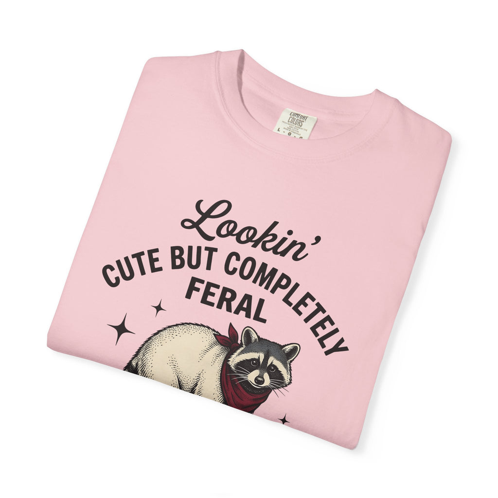 Raccoon Kerchief Shirt Cowgirl Creatures Gift Women Antique Tee Bandana T-Shirt Rodeo Fan Vintage Tshirt Animal Graphic Line Art Metal