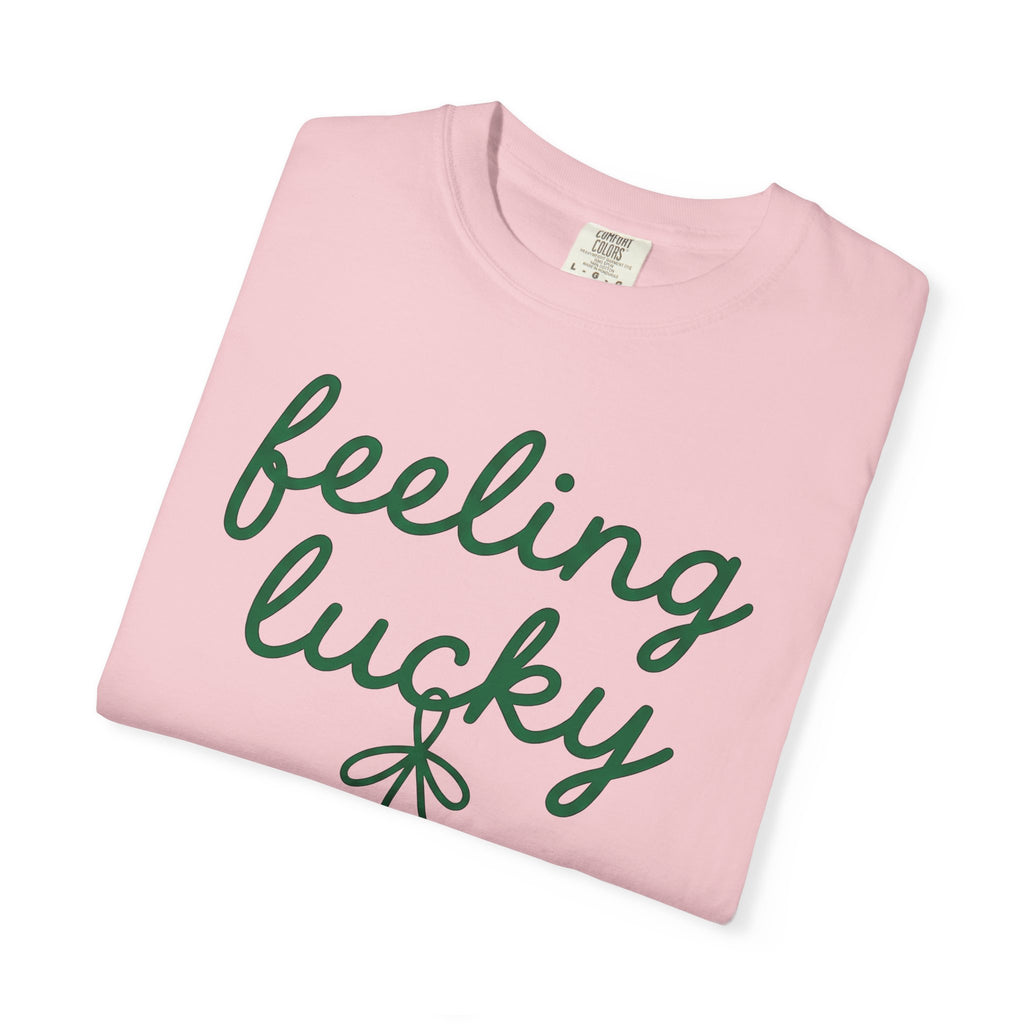 Clover Dice Shirt St Patrick's Day Cards Gift Women Line Art Tee Dice Set T-Shirt Luck Fan Minimalist Tshirt Stationery Graphic Bold Leaf