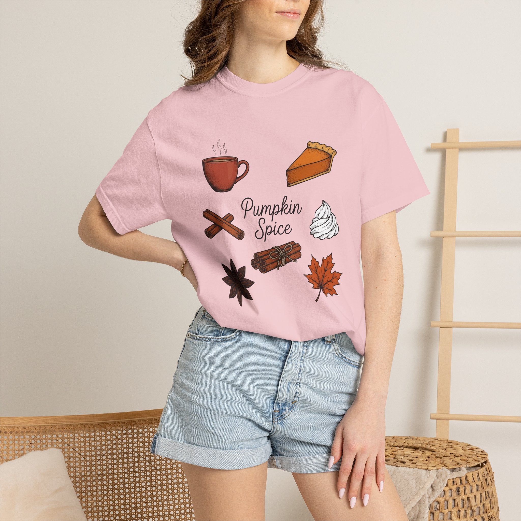 Pumpkin Spice Coffee Shirt Fall Gourmet Gift Women Rustic Tee Pumpkin Spice T-Shirt Autumn Fan Country Tshirt Gourmet Graphic Doodle