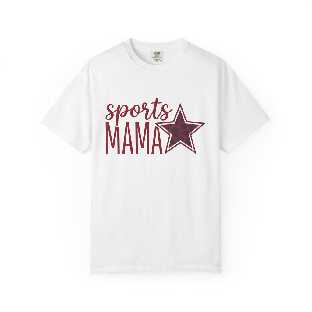 Leopard Print Star Shirt Mom Sports Gift Women Bold Tee Star Print T-Shirt Mom Fan Graphic Design Illustration Retro Animal Print Tshirt