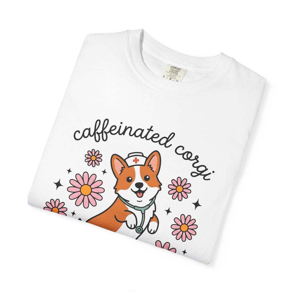 Nurse Puppy Shirt Nurses Animal Gift Women Sweet Tee Puppy T-Shirt Nurse Enthusiast Cute Tshirt Creature Graphic Animated Bloom Tshirt