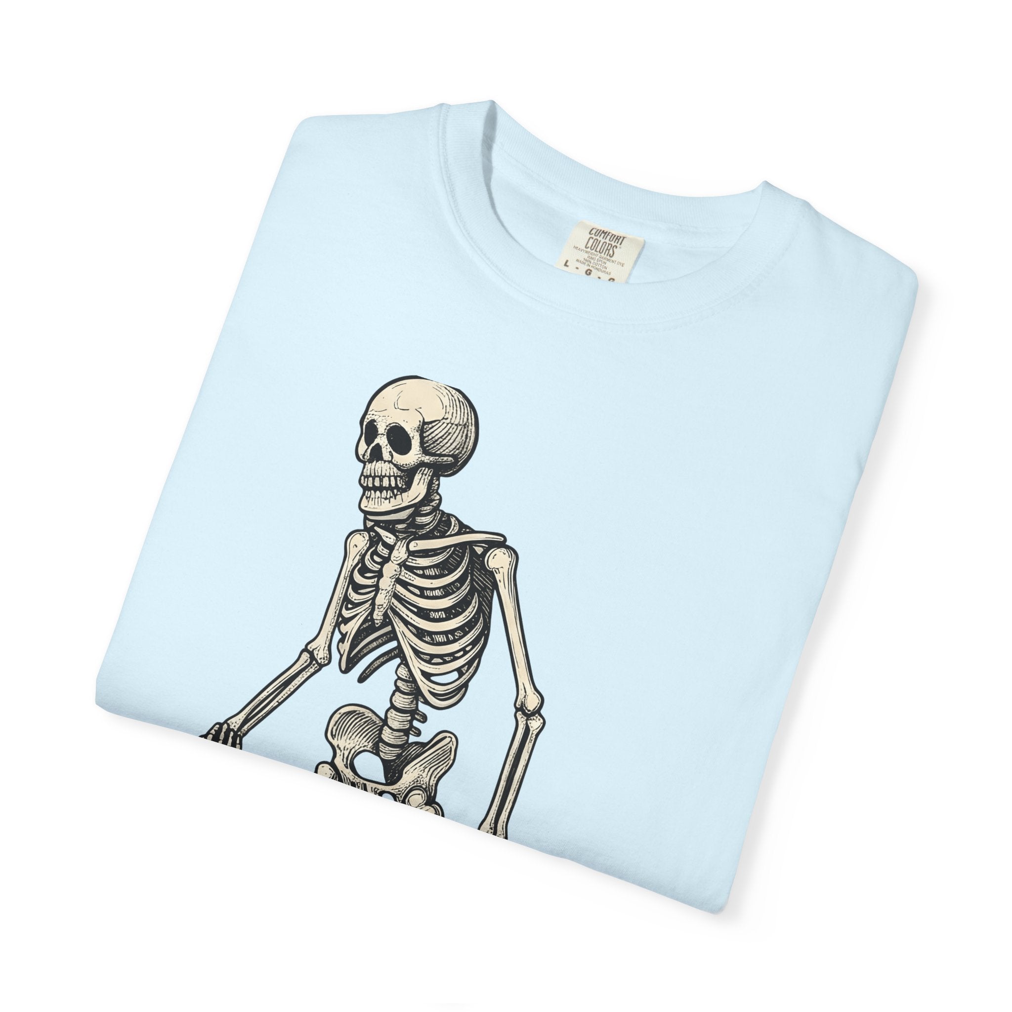 Skeleton Bag Shirt Gothic Comedy Gift Women Distressed Tee Backpack T-Shirt Emo Fan Grunge Tshirt Humor Graphic Line Art Suitcase Tshirt