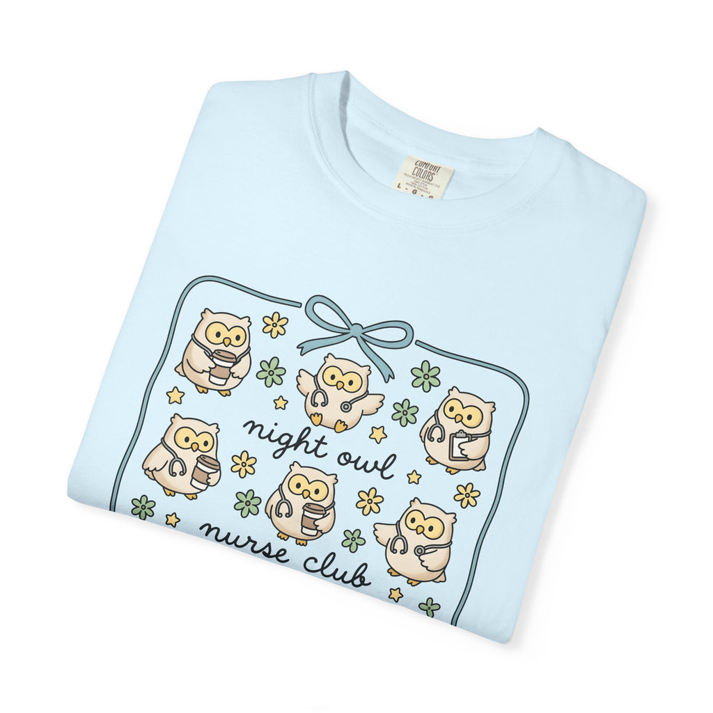 Nurse Owl Shirt Nurses Animal Gift Women Kawaii Tee Owl T-Shirt Nursing Enthusiast Cute Tshirt Wildlife Graphic Hand Drawn Coffee Cup Tshirt