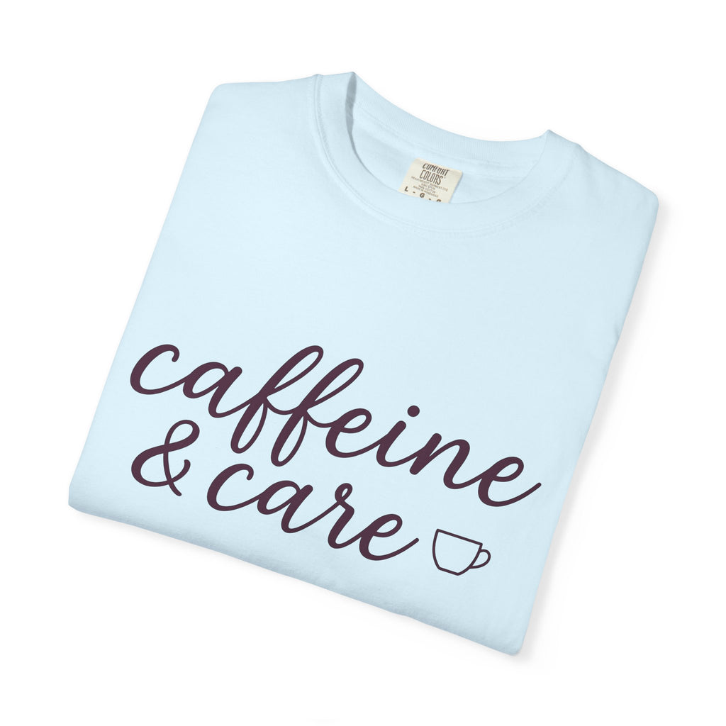 Coffee Cup Shirt Nurses Latte Gift Women Cursive Tee Mug T-Shirt Nurse Enthusiast Handwritten Tshirt Coffee Graphic Clean Comforting Tshirt