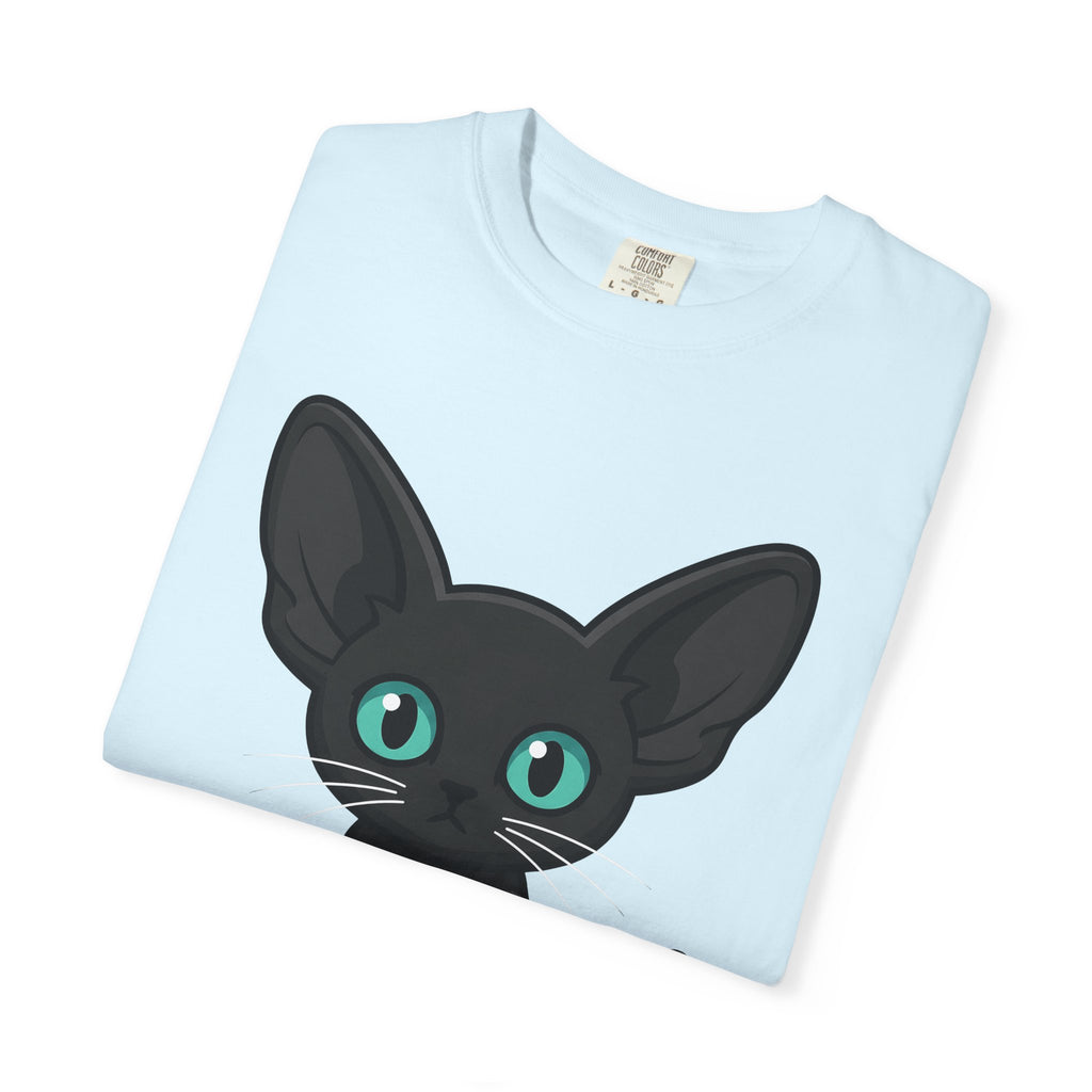 Black Cat Shirt Cat Pet Gift Women Cute Tee Kitty T-Shirt Cat Fan Feline Tshirt Animal Graphic Comic Large Eyes Tshirt