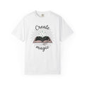 Open Book Shirt Boho Chic Witchy Gift Women Hand Drawn Tee Booklet T-Shirt Bohemian Fan Illustrated Tshirt Occult Graphic Minimalist Moon