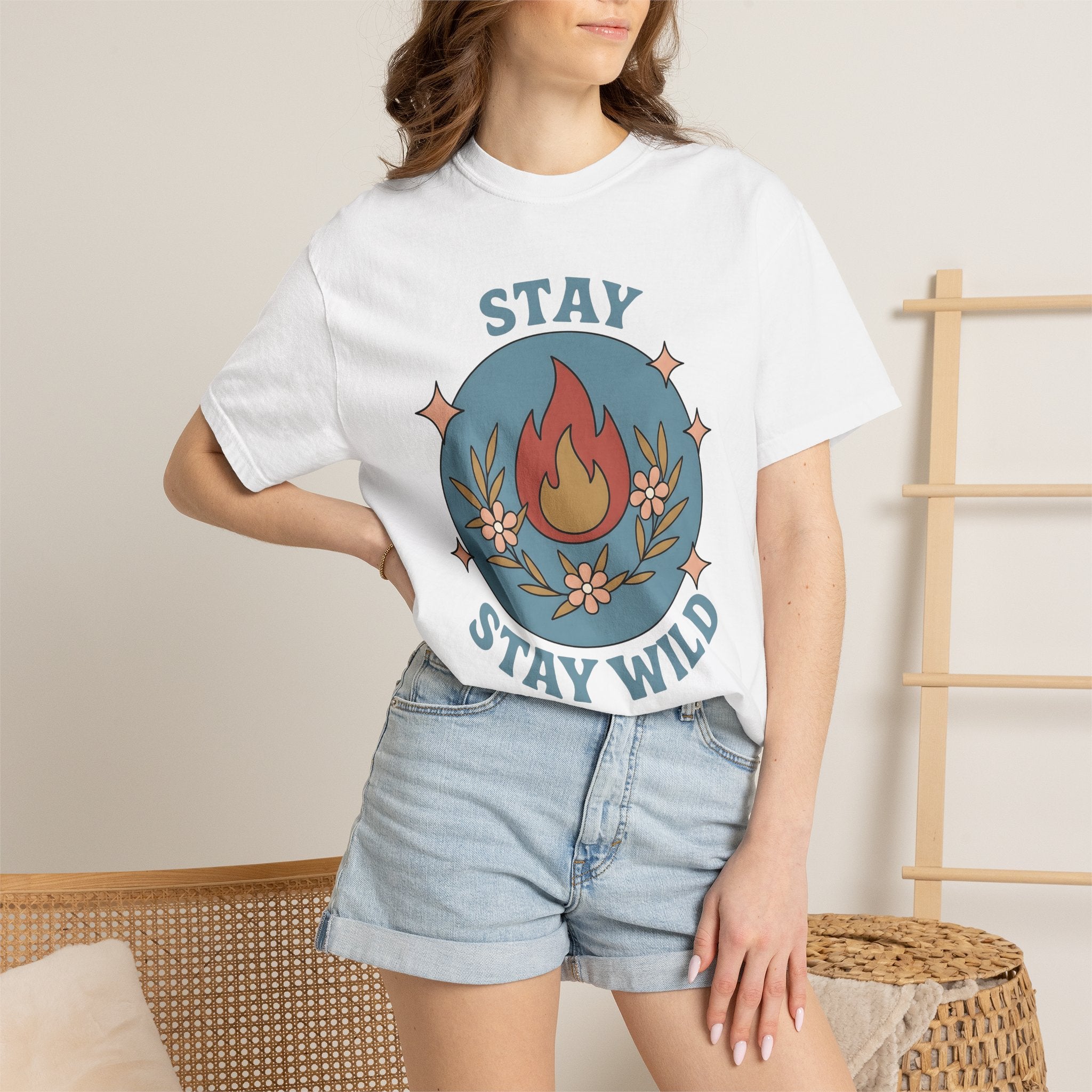 Campfire Blooms Shirt Cottagecore Travel Gift Women Rustic Tee Wildflowers T-Shirt Homesteader Fan Country Tshirt Adventure Graphic Vintage