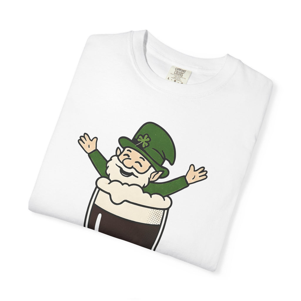 Leprechaun Mug Shirt St Patrick's Day Lager Gift Women Comic Tee Beer Mug T-Shirt St Patricks Fan Cartoon Tshirt Beer Graphic Hand Drawn