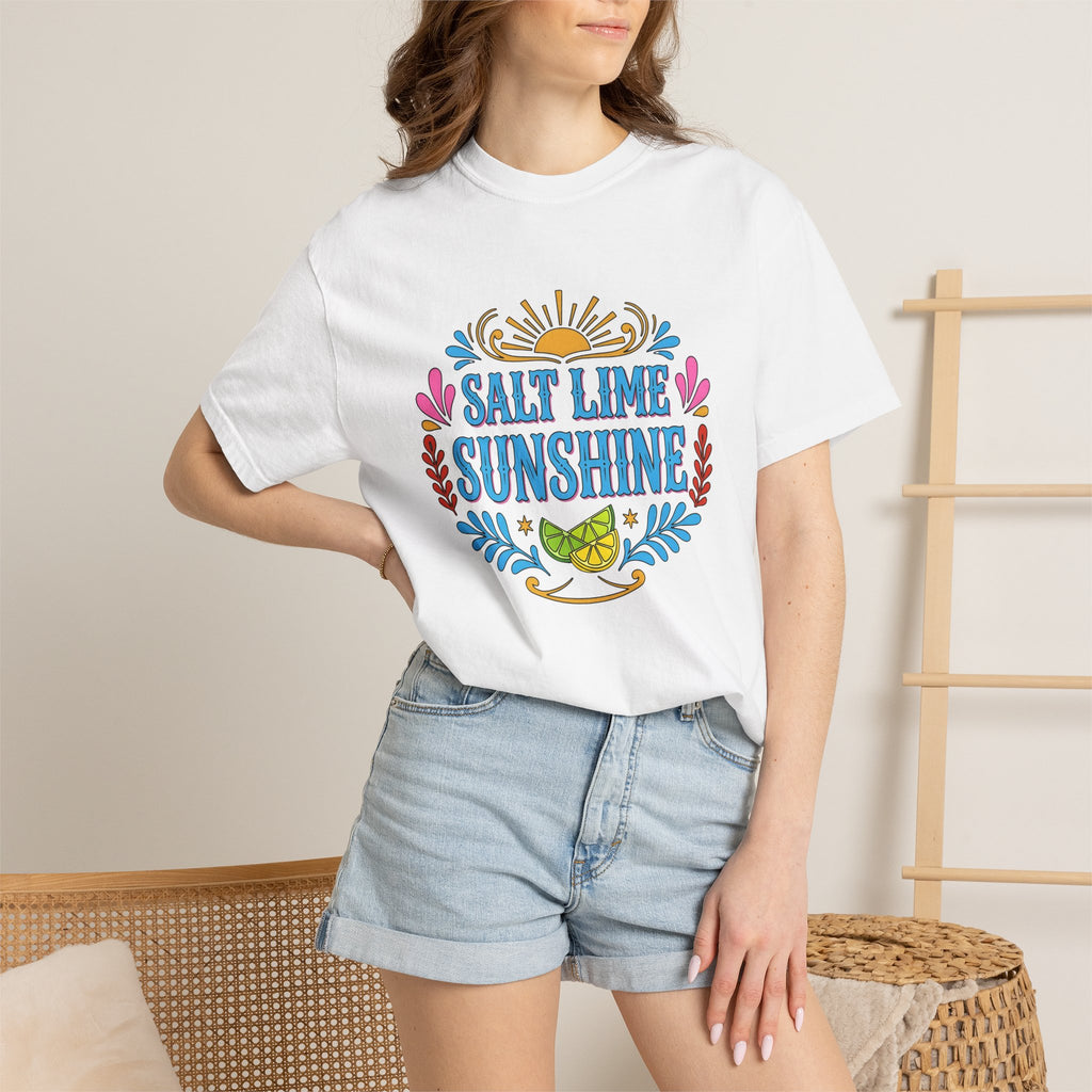 Lime Fruit Slice Shirt Summer Travel Gift Women Folk Tee Lime Wedge T-Shirt Vacation Fan Bohemian Tshirt Adventure Graphic Cartoon Floral