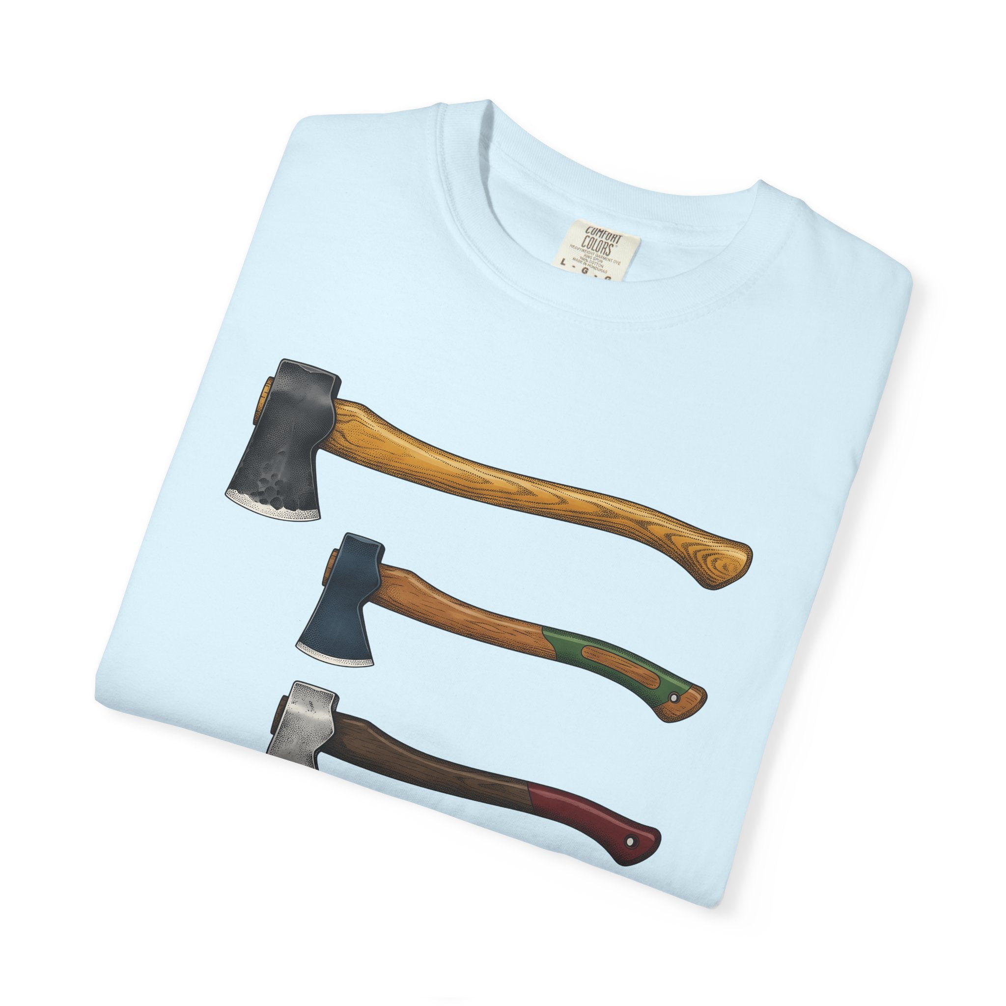 Axe Illustration Shirt Camping Hiking Gift Women Sketch Tee Hatchet T-Shirt Camper Fan Hatchet Tshirt Trekker Graphic Retro Timber Tshirt