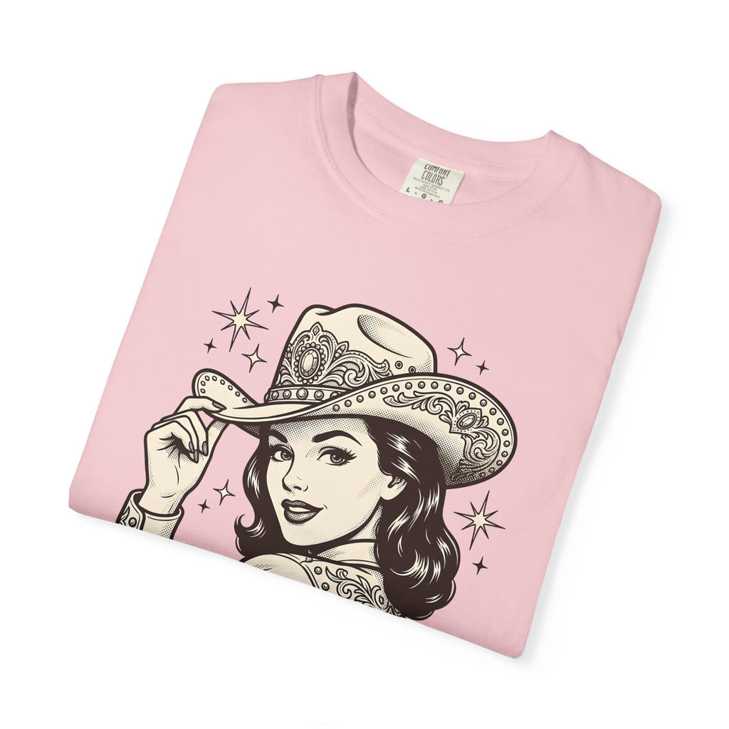 Cowgirl Portrait Shirt Cowgirl Western Gift Women Vintage Tee Cowgirl T-Shirt Rodeo Fan Rustic Tshirt Country Graphic Retro Stars Tshirt
