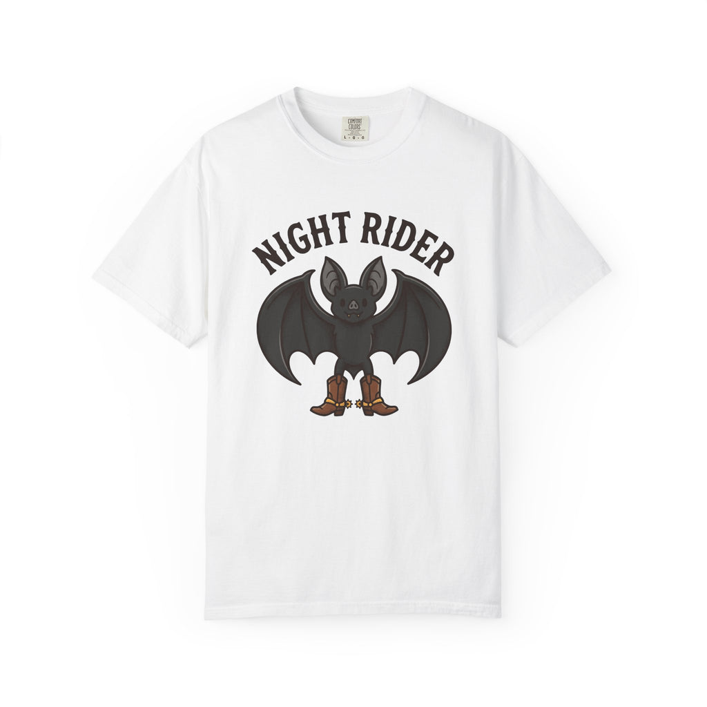 Bat Cowboy Shirt Halloween Wildlife Gift Women Cartoon Tee Vampire T-Shirt Horror Fan Comic Tshirt Animal Graphic Retro Cowboy Boots Tshirt