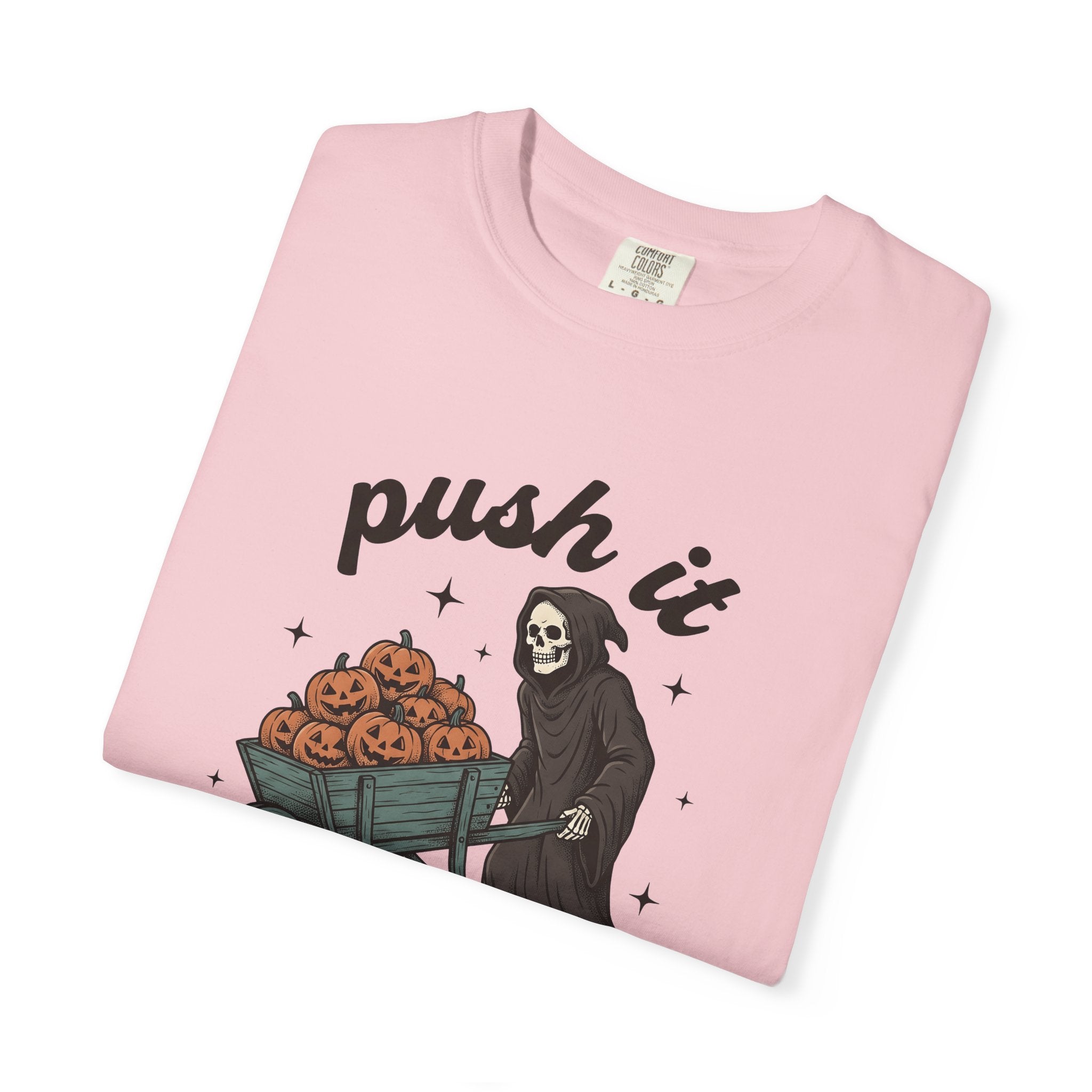 Grim Reaper Shirt Halloween Spooky Gift Women Vintage Tee Reaper T-Shirt Horror Fan Death Tshirt Creepy Graphic Hand Drawn Pumpkins Tshirt