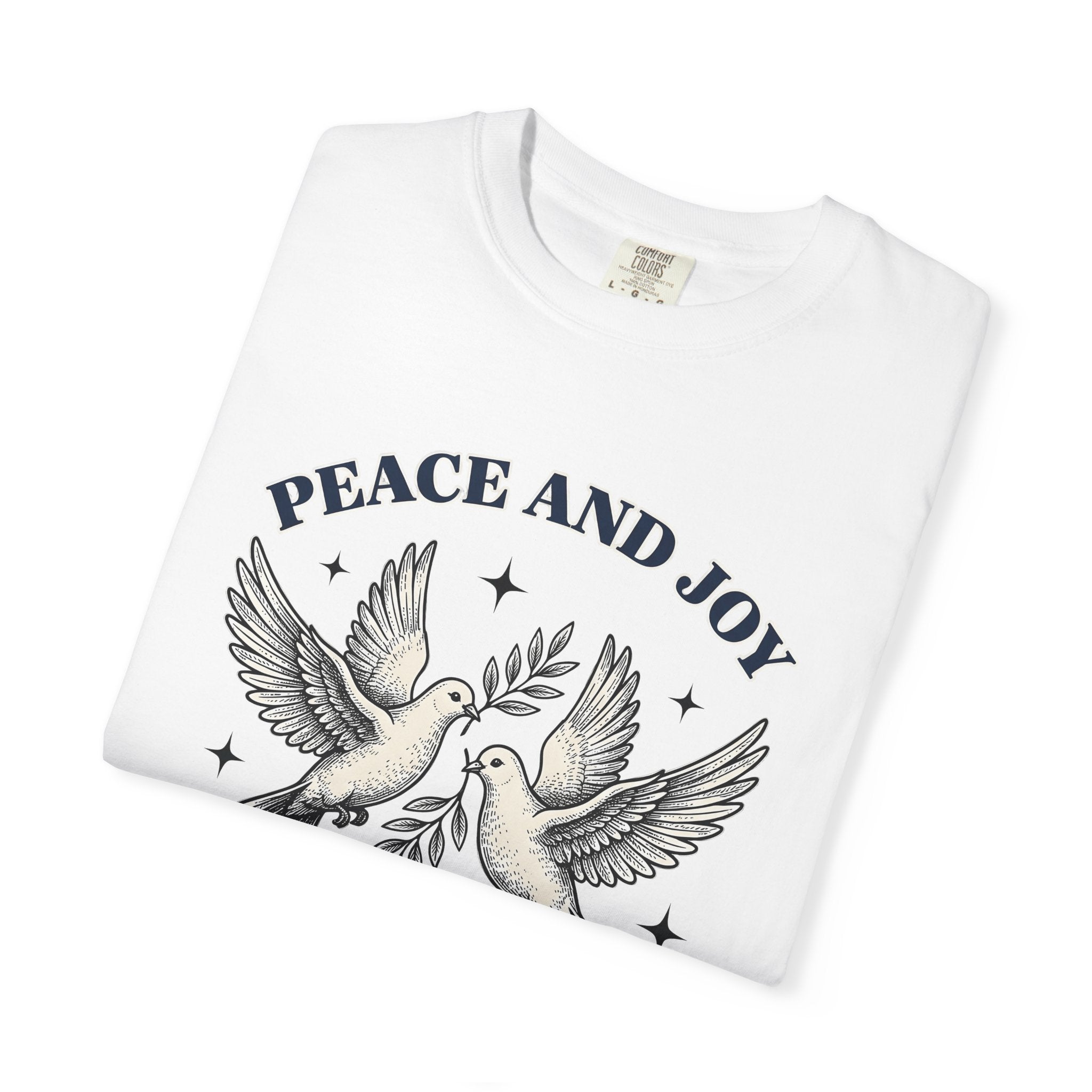 Dove Pair Shirt Christmas Peace Gift Women Vintage Tee Pigeon T-Shirt Xmas Fan Retro Tshirt Harmony Graphic Hand Drawn Olive Branch Tshirt