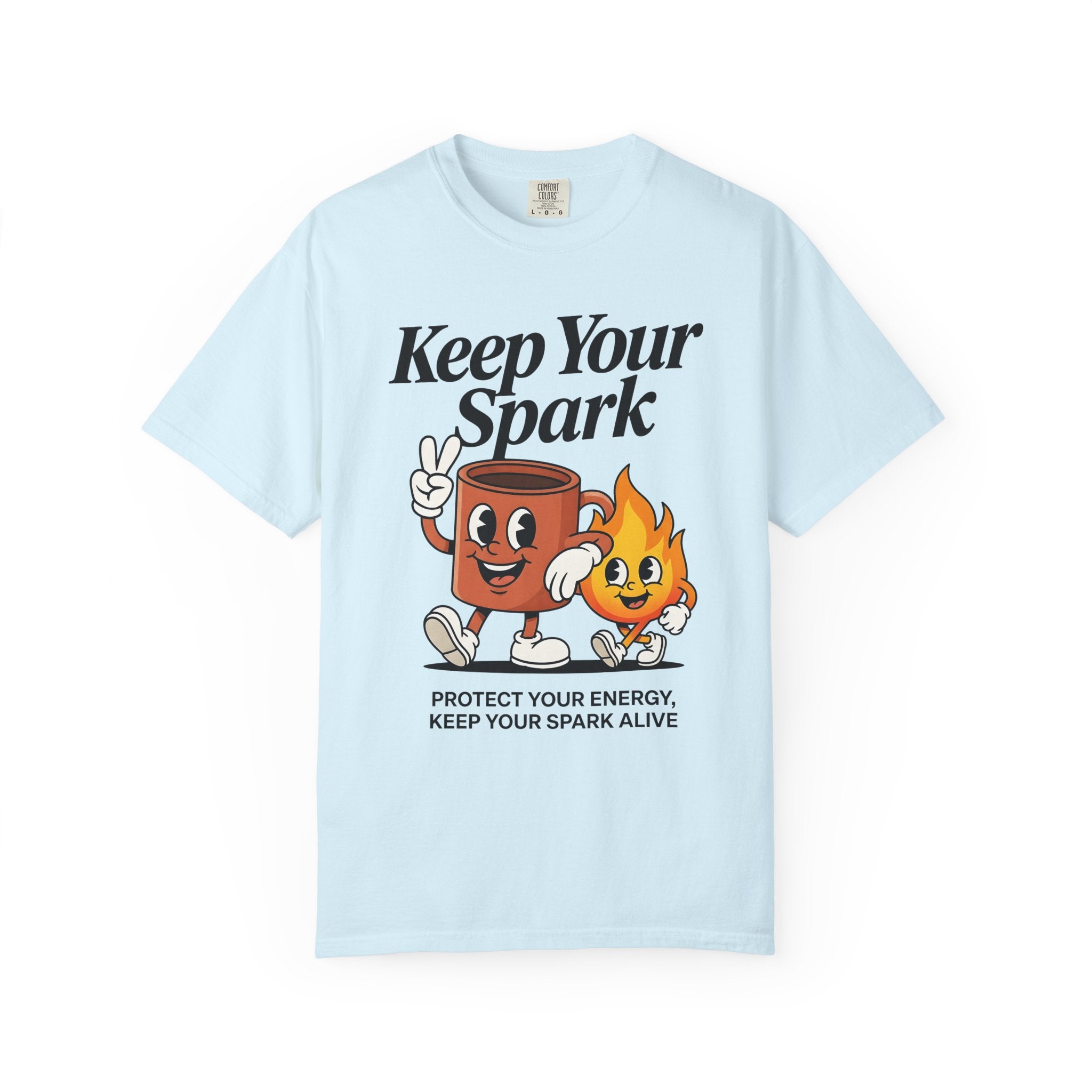 Coffee Cup Fire Shirt Cute Brew Gift Women Comic Tee Coffee Cup T-Shirt Kawaii Fan Cartoon Tshirt Coffee Graphic Vintage Peace Gesture