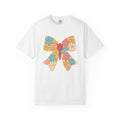 Petal Bow Shirt Easter Flora Gift Women Light Shades Tee Floral Bow T-Shirt Easter Fan Floral Design Easter Tshirt Old Style Iris Tshirt