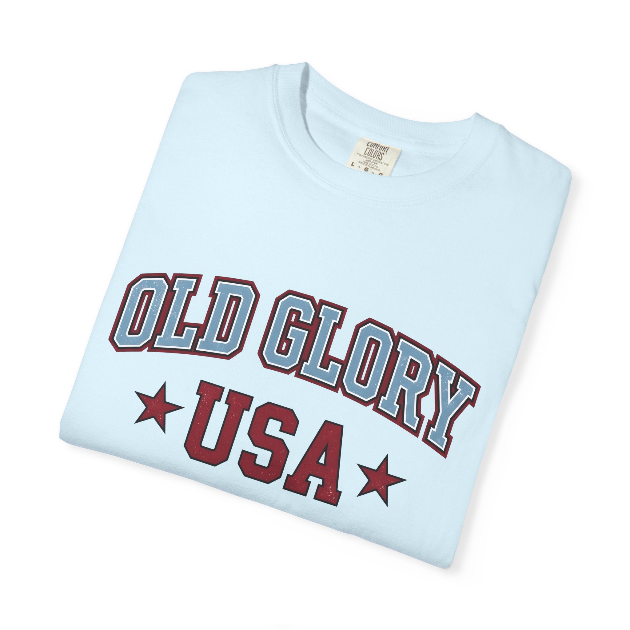 Varsity Lettering Shirt 4th Of July American Gift Women Vintage Tee Letterman T-Shirt Independence Fan Distressed Tshirt Patriotic Graphic