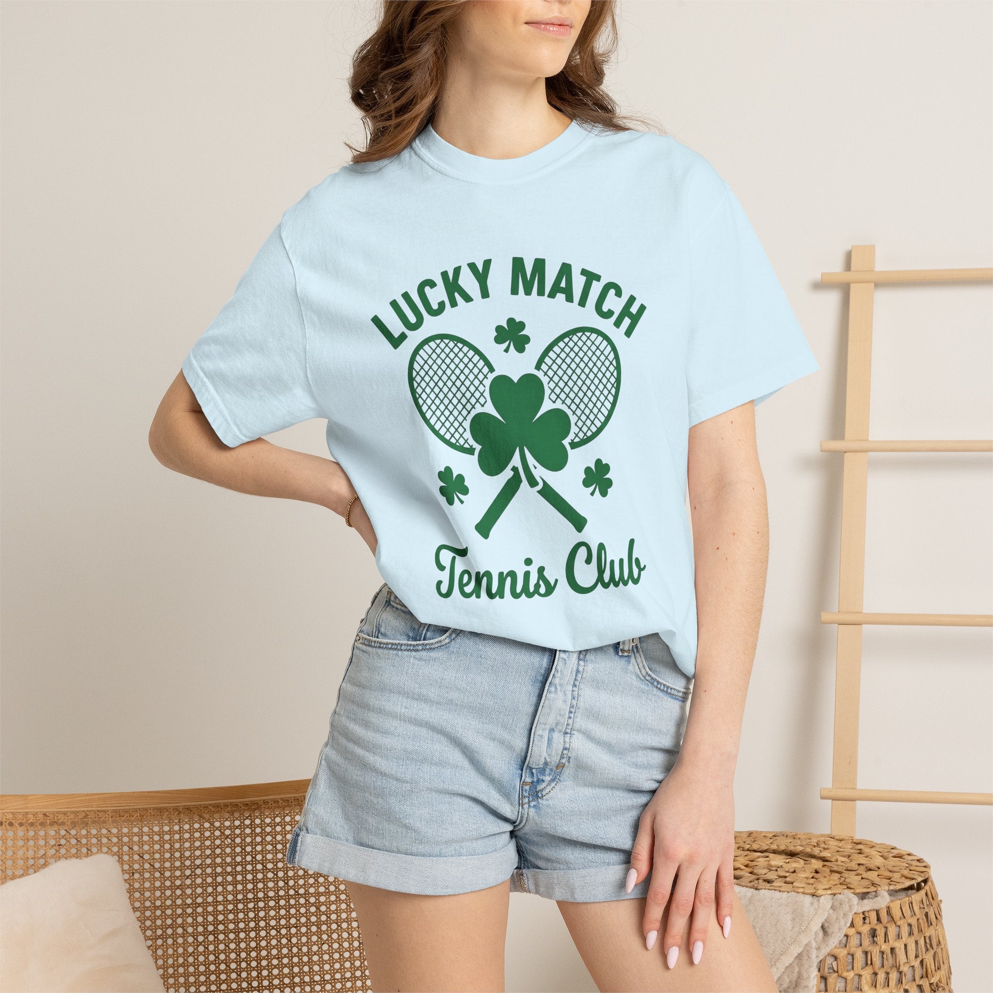 Irish Tennis Rackets Shirt St Patrick's Day Fitness Gift Women Minimalist Tee Tennis Racket T-Shirt St Patricks Fan Simple Tee Workout