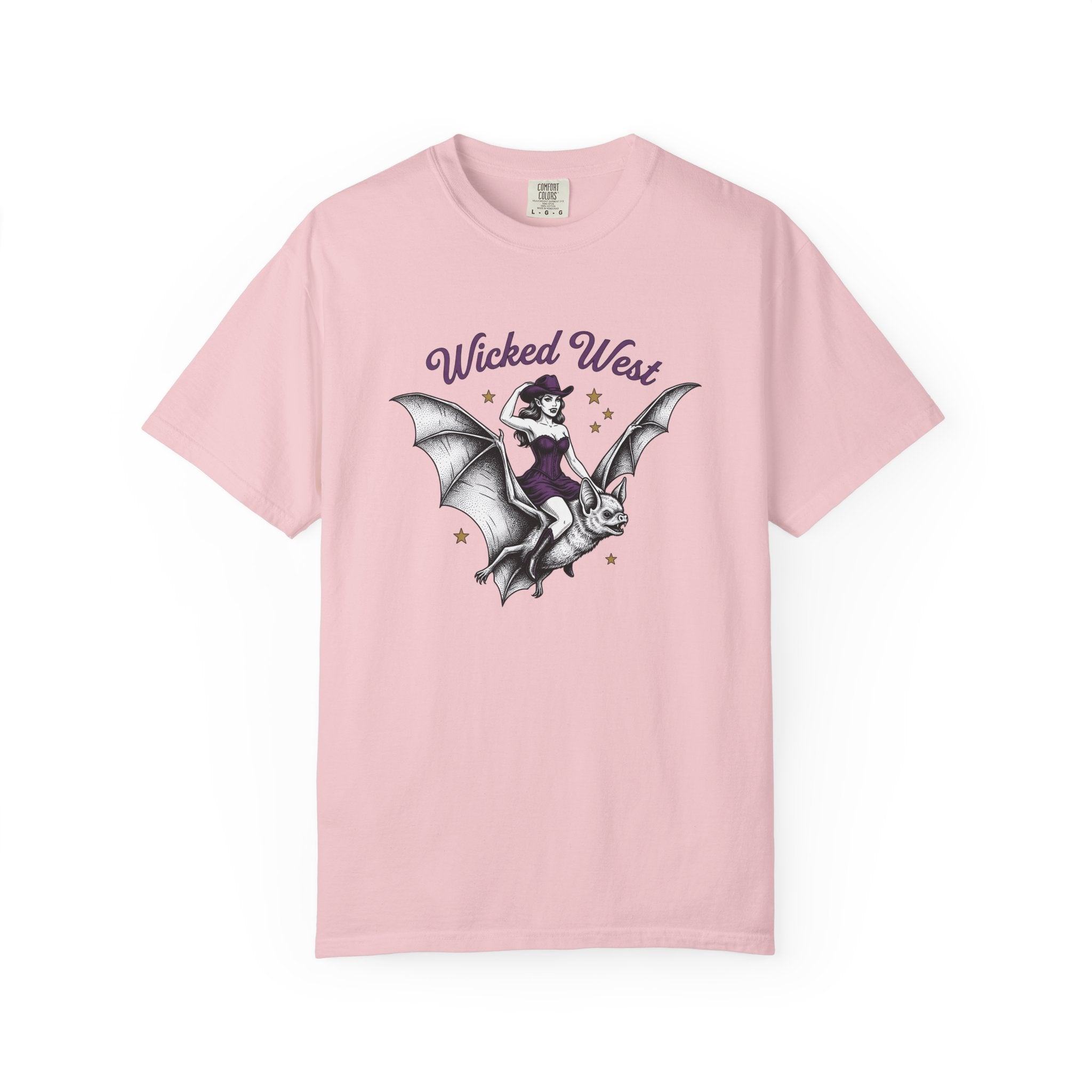 Cowgirl Bat Shirt Halloween Gothic Gift Women Vintage Tee Baseball Bat T-Shirt Horror Fan Dark Tshirt Gothic Graphic Retro Stars Tshirt