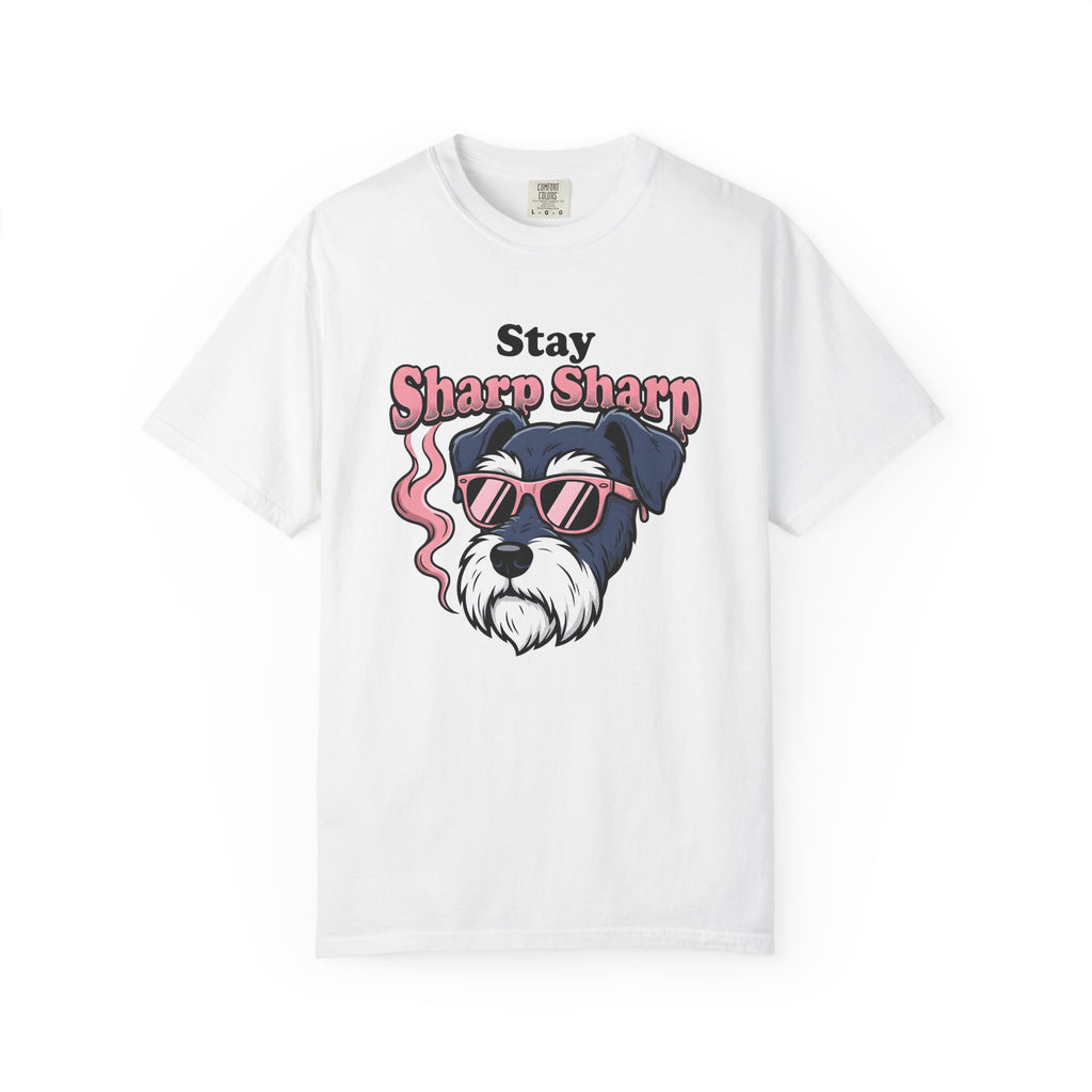 Schnauzer Shirt Dog Satire Gift Women Anime Tee Dog T-Shirt Dog Fan Manga Tshirt Parody Graphic Old School Glasses Tshirt