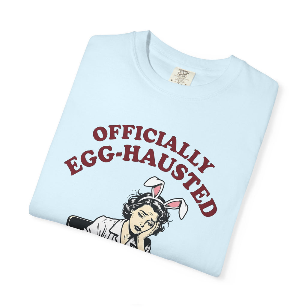 Sleepy Girl Bunny Ears Shirt Easter Jokes Gift Women Retro Tee Bunny Ears T-Shirt Easter Fan Vintage Tshirt Pun Graphic Cartoon Spring Eggs