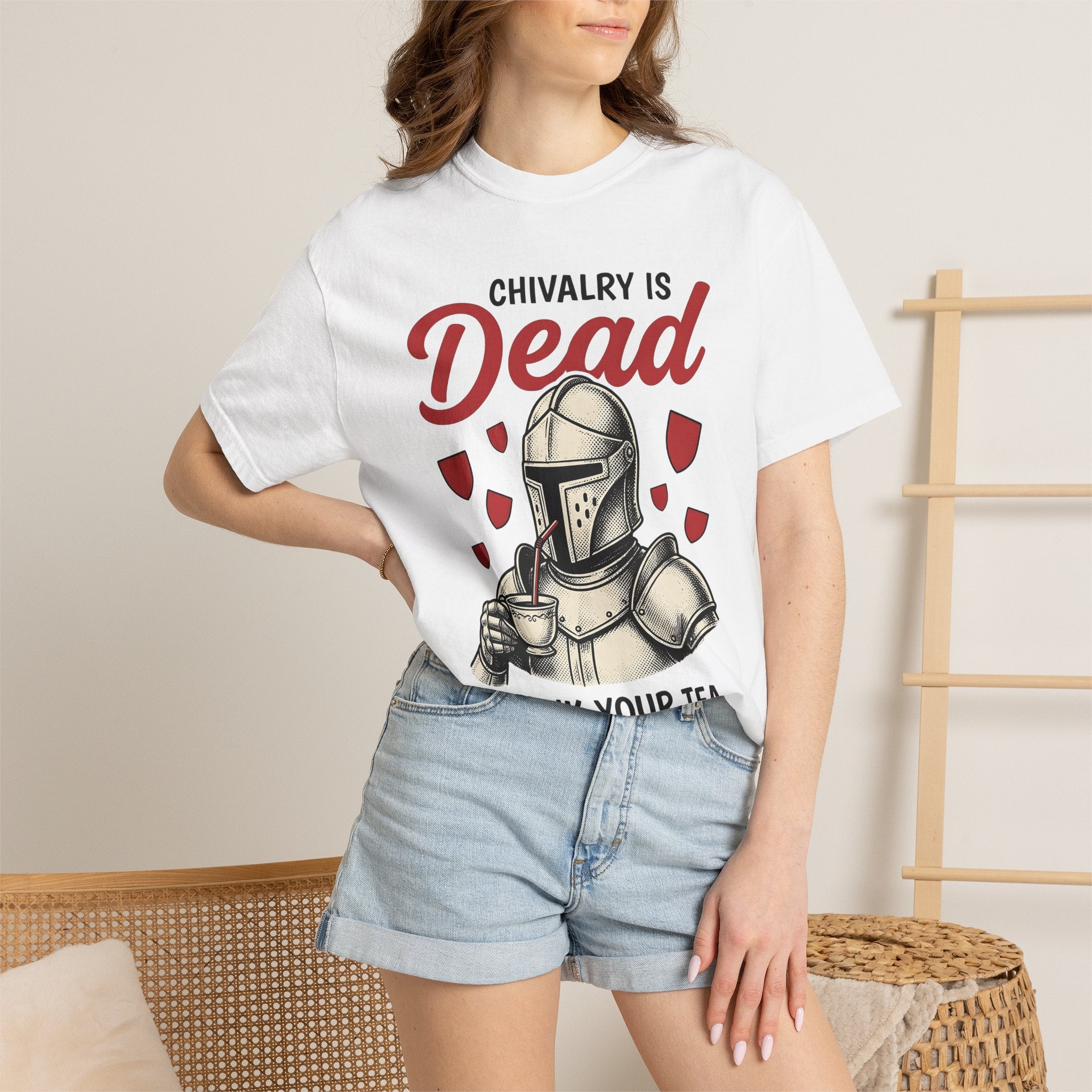 Knight Armor Shirt St. Valentine's Day Comedy Gift Women Retro Tee Armour T-Shirt Valentine Fan Vintage Tshirt Humor Graphic Hand Drawn