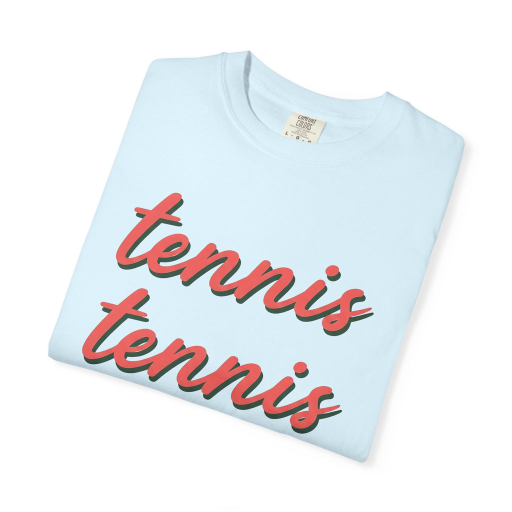 Tennis Font Shirt Tennis Player Gift Women Old School Tee Typography T-Shirt Tennis Fan Vintage Tshirt Athlete Graphic Basic Multi-Layer