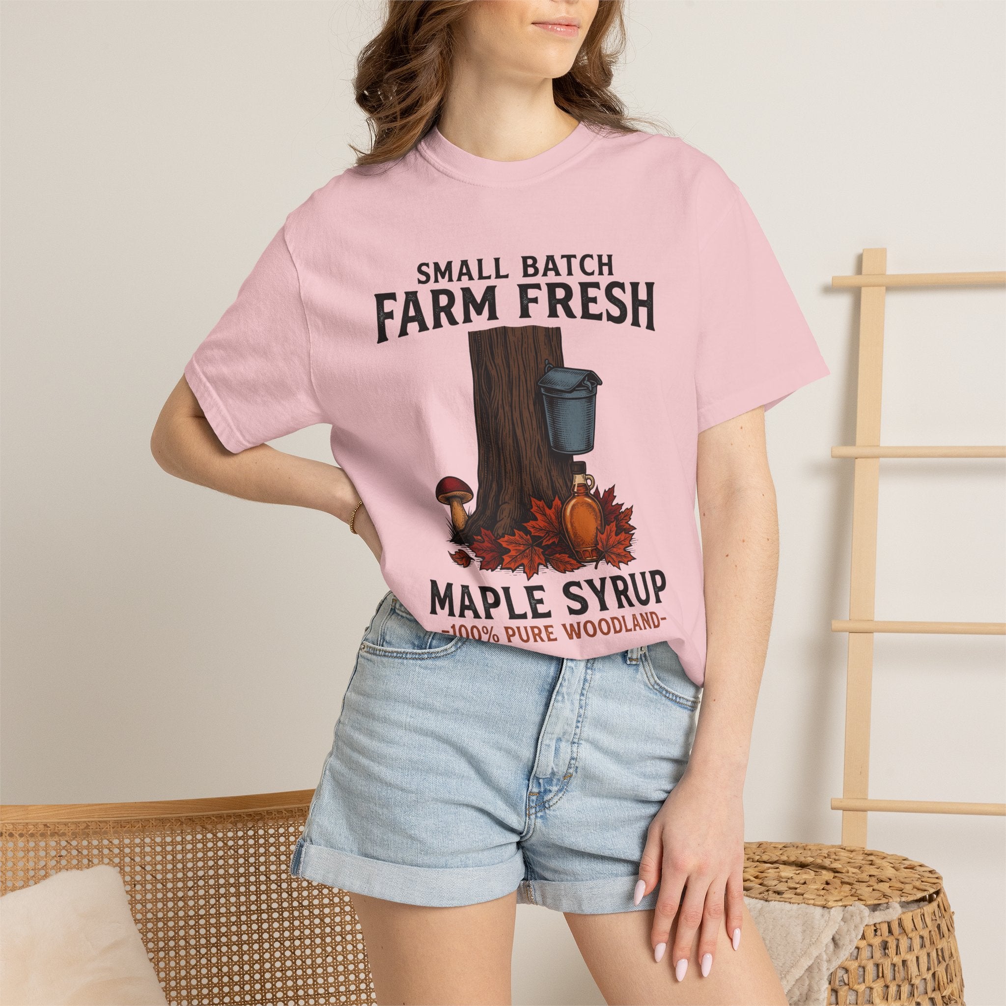 Maple Tree Shirt Autumn Kitchen Gift Women Sketch Tee Sapling T-Shirt Fall Fan Drawing Design Cartoon Maple Leaves Tshirt