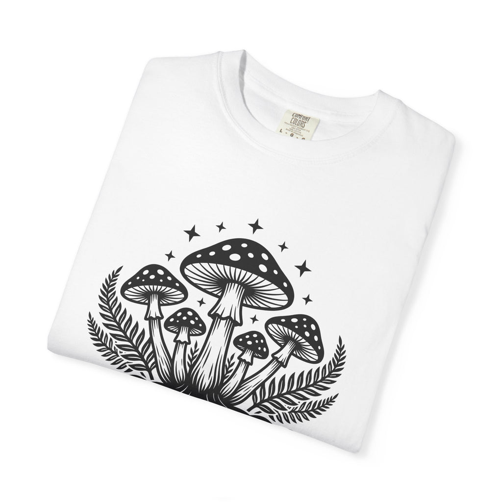 Mushroom Group Shirt Boho Chic Outdoors Gift Women Gypsy Tee Fungus T-Shirt Bohemian Fan Tribal Tshirt Nature Graphic Retro Leaf Tshirt