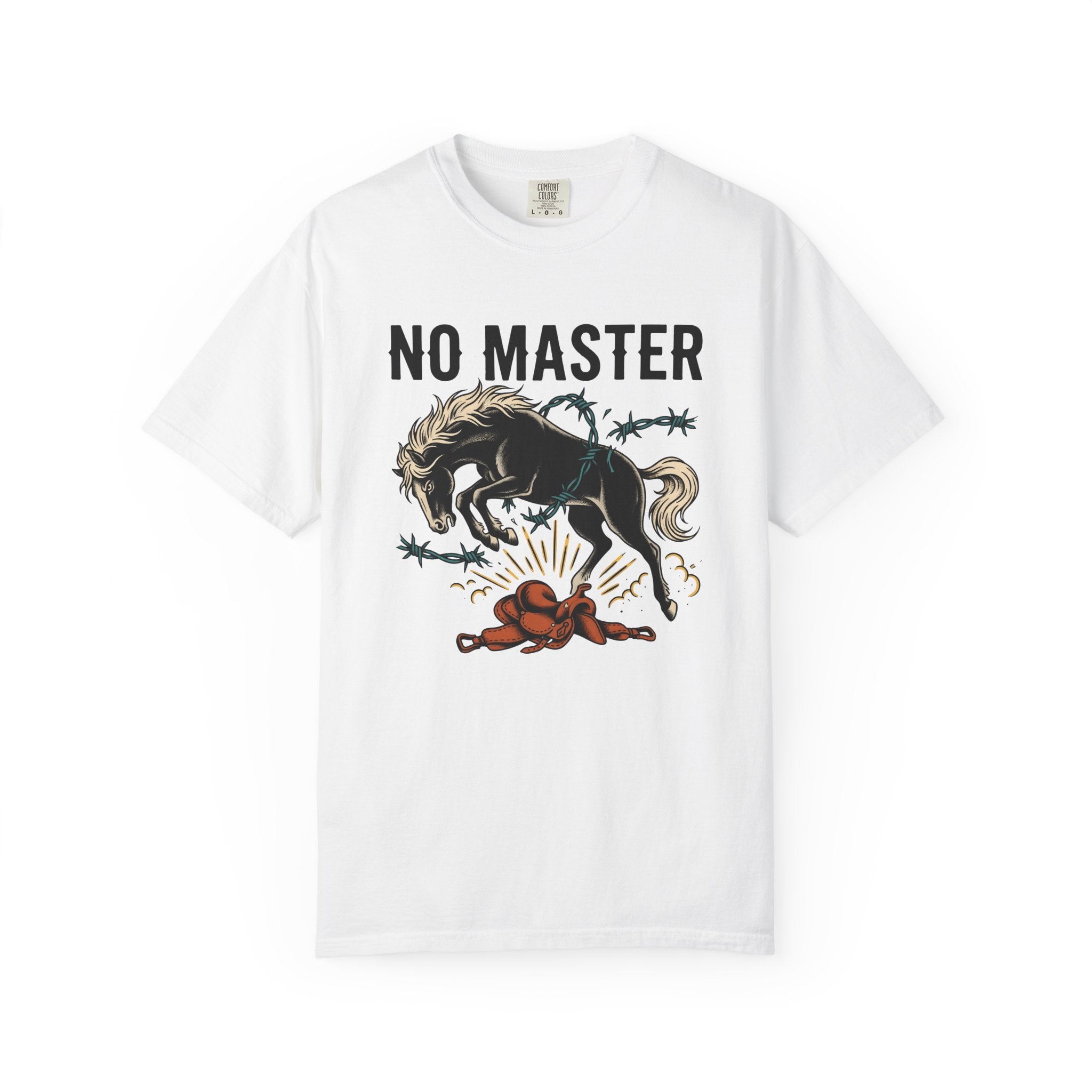 Mustang Horse Shirt Cowgirl Cowboy Gift Women Retro Tee Bronco T-Shirt Rodeo Fan Vintage Tshirt Cowboy Graphic Hand Drawn Riding Saddle